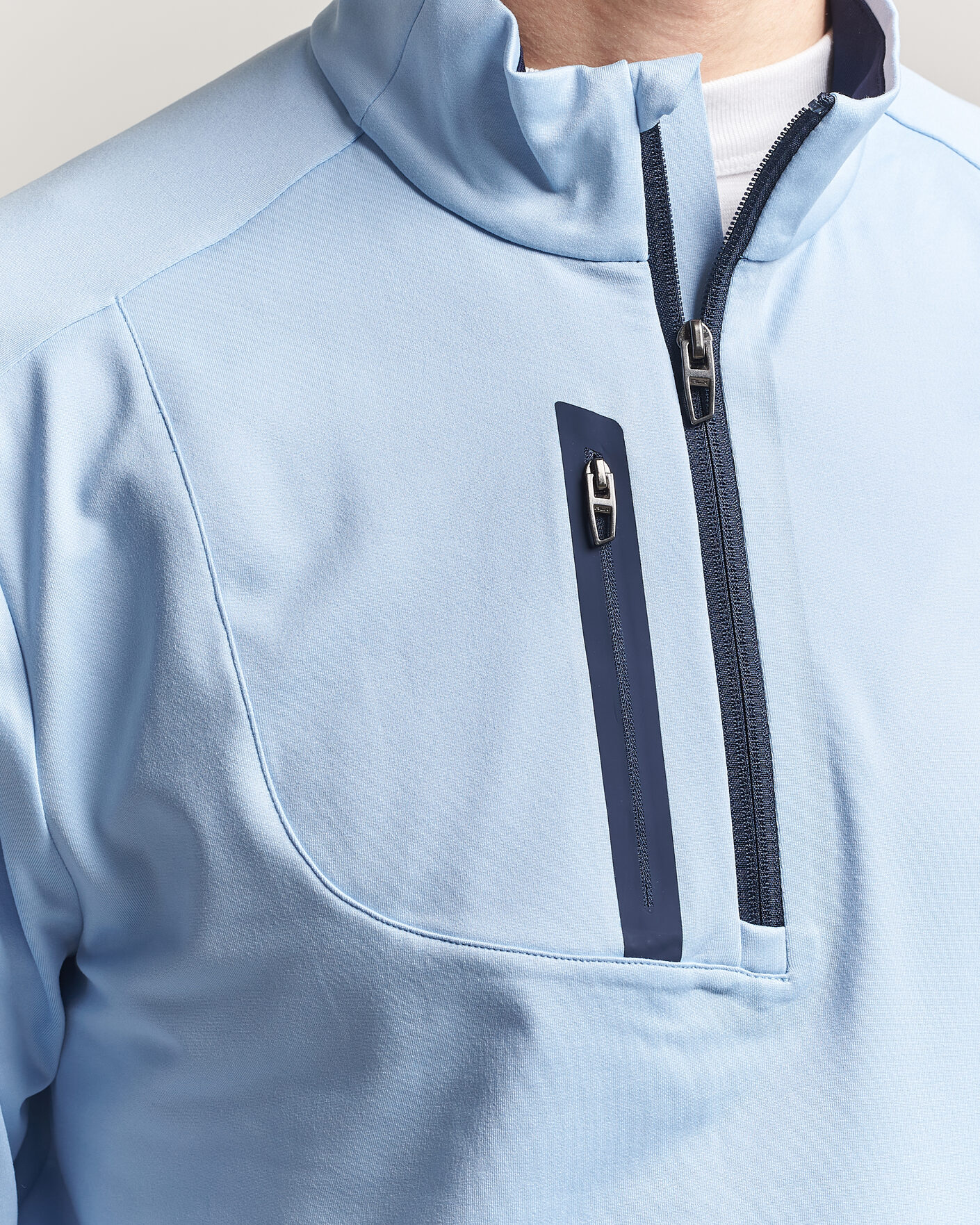 Herren | Golfbekleidung | RLX Ralph Lauren | Luxury Jersey Half Zip Office Blue