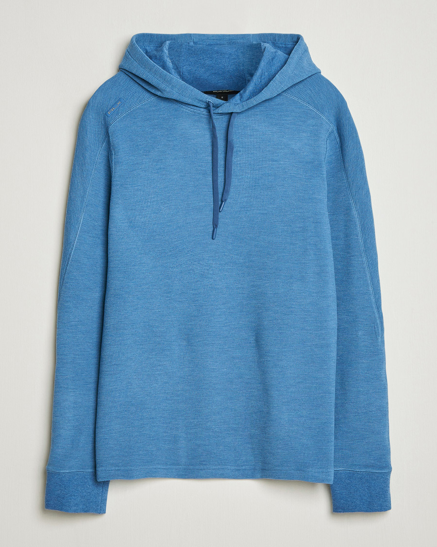 Herren | Pullover | RLX Ralph Lauren | Tech Waffle Hoodie Fog Blue Heather