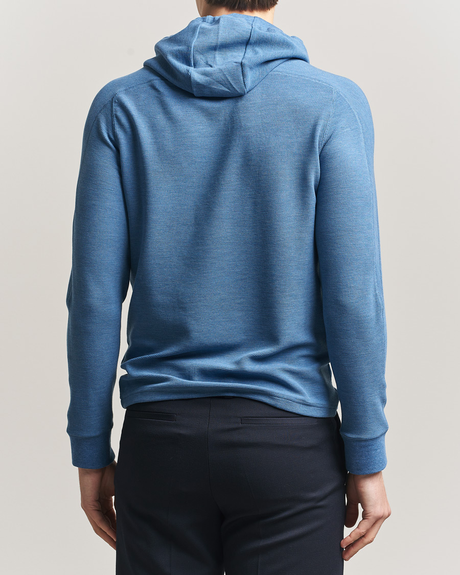 Herren | Pullover | RLX Ralph Lauren | Tech Waffle Hoodie Fog Blue Heather
