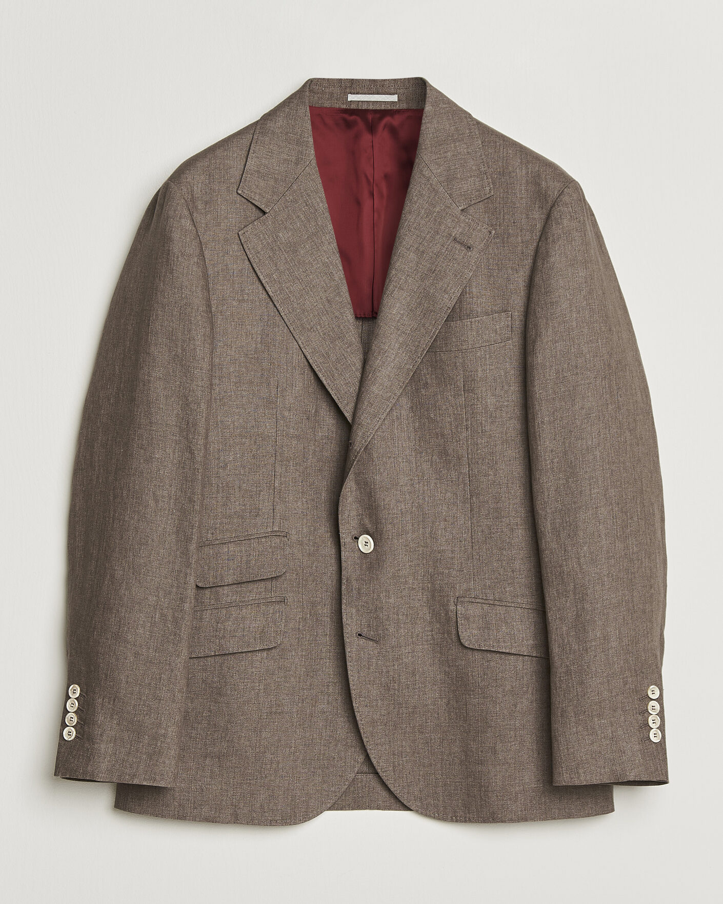 Herren | Sakkos | Brunello Cucinelli | Linen Blazer Dark Brown