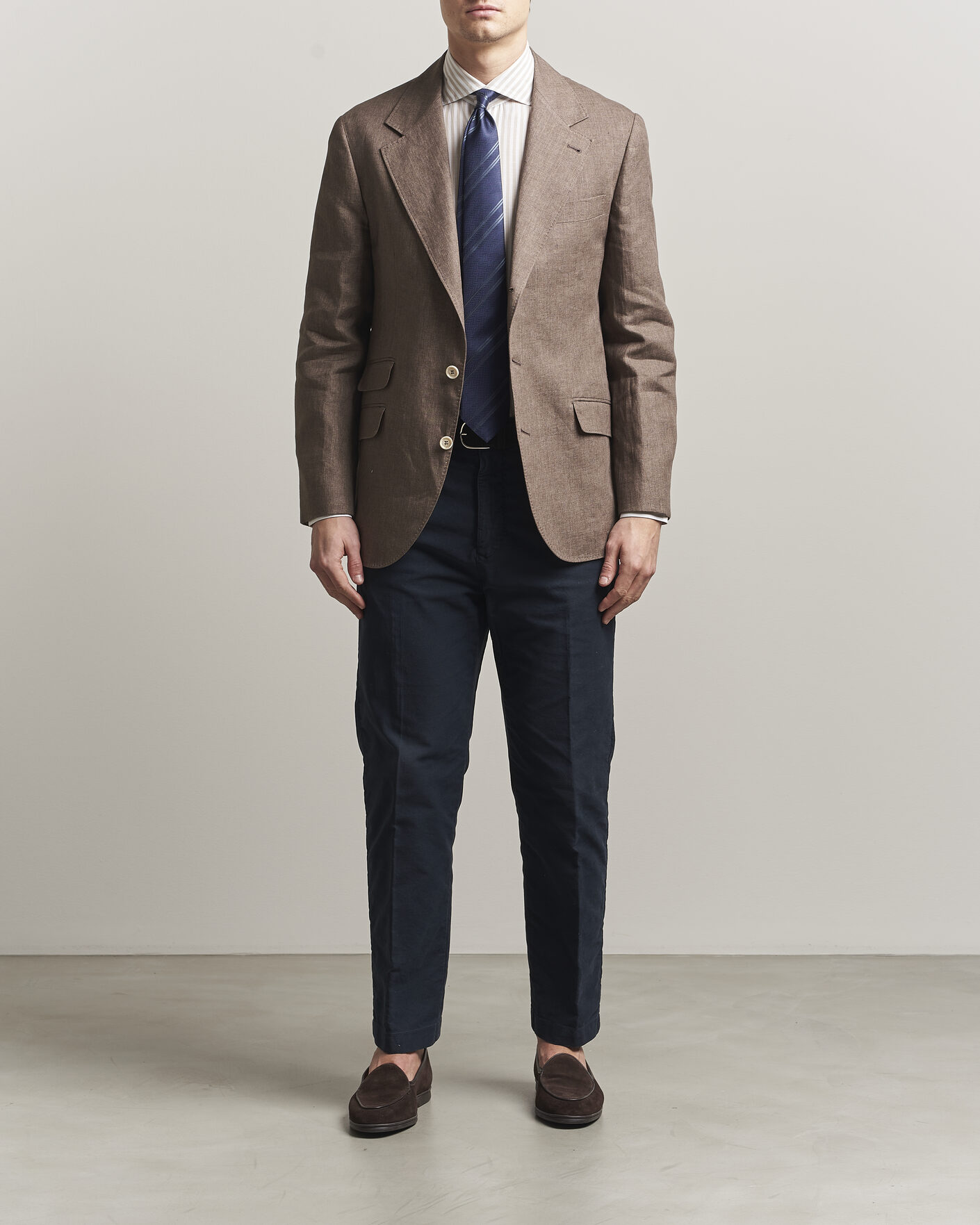 Herren | Sakkos | Brunello Cucinelli | Linen Blazer Dark Brown