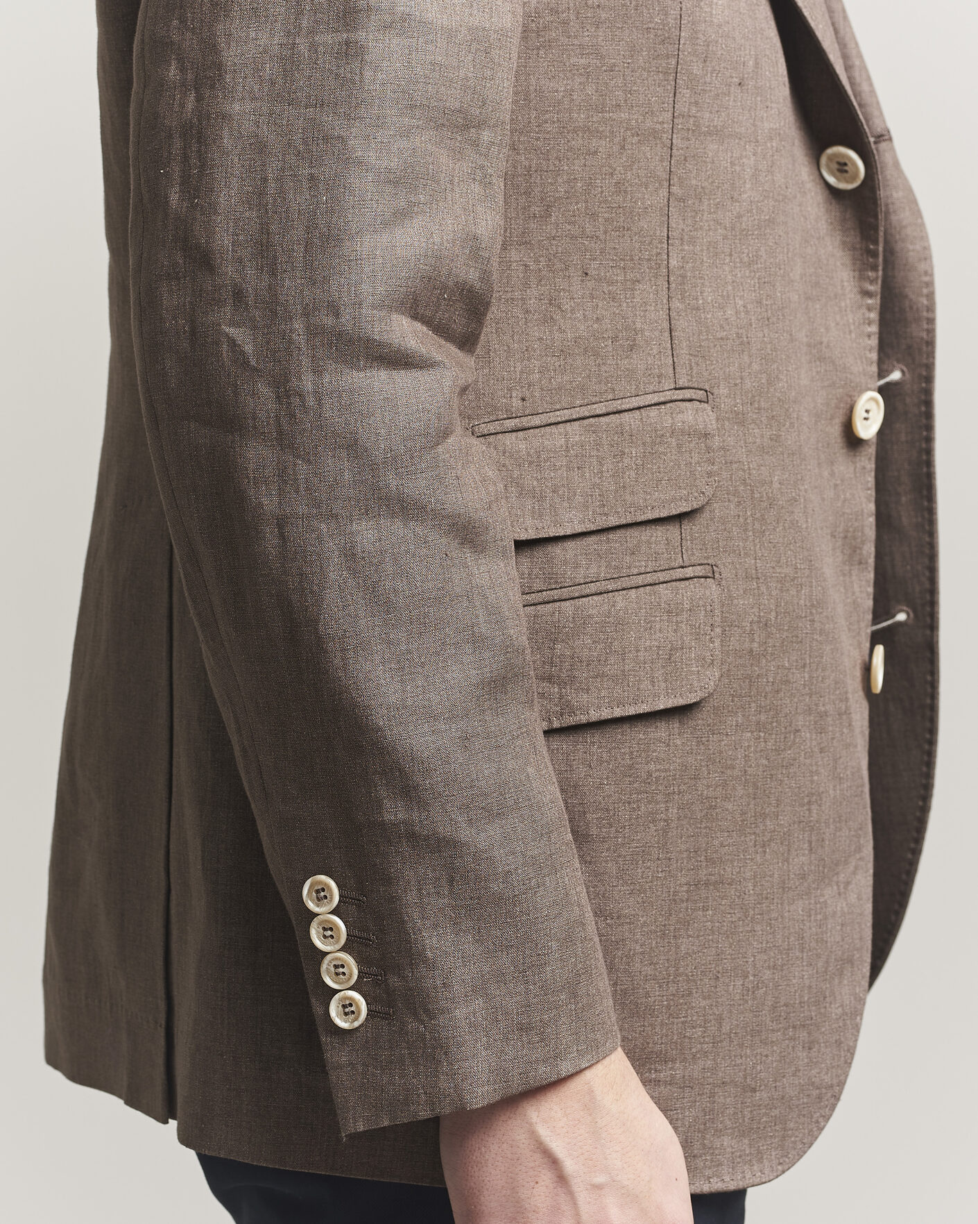 Herren | Sakkos | Brunello Cucinelli | Linen Blazer Dark Brown