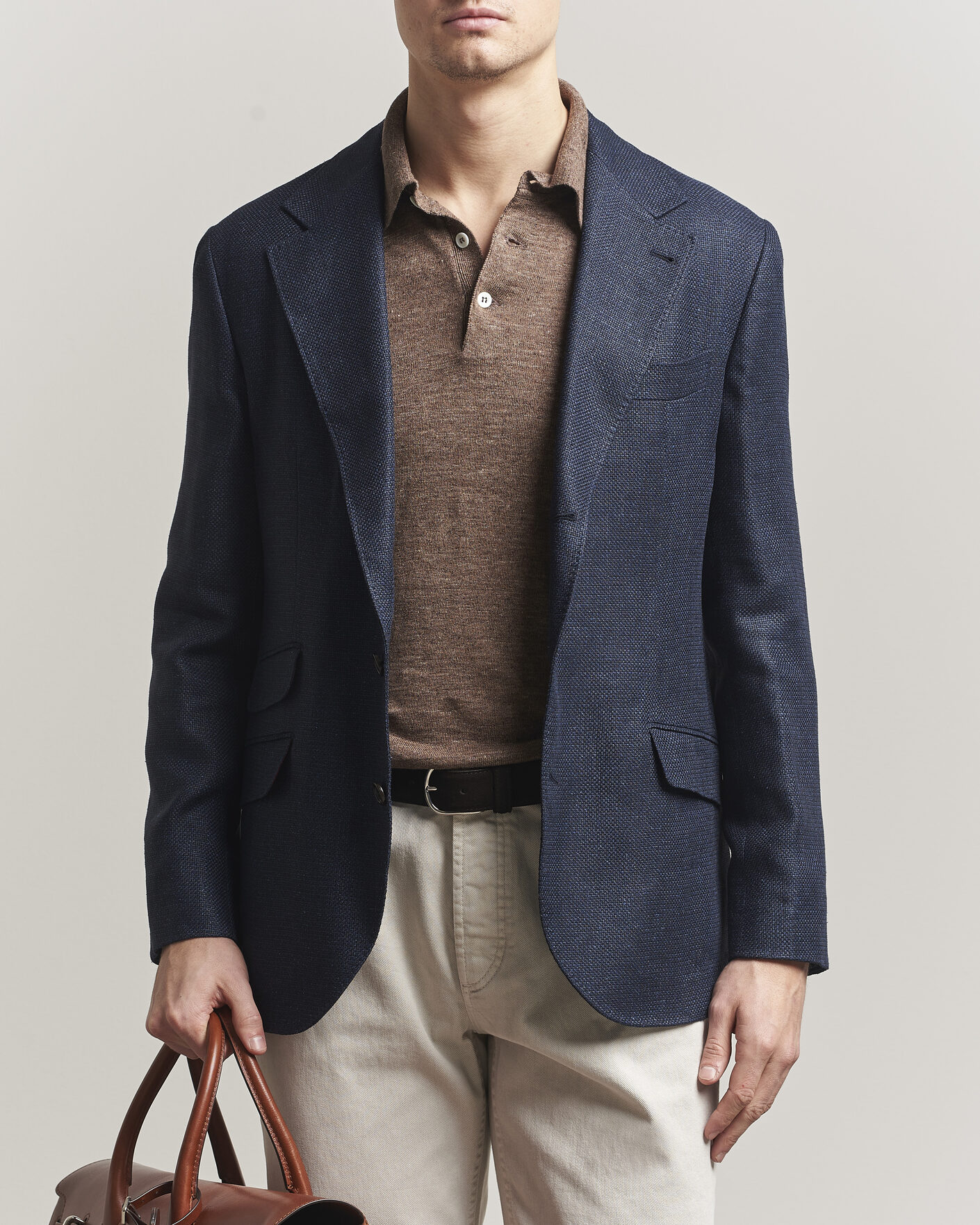 Herren | Sakkos | Brunello Cucinelli | Linen/Silk Hopsack Blazer Navy