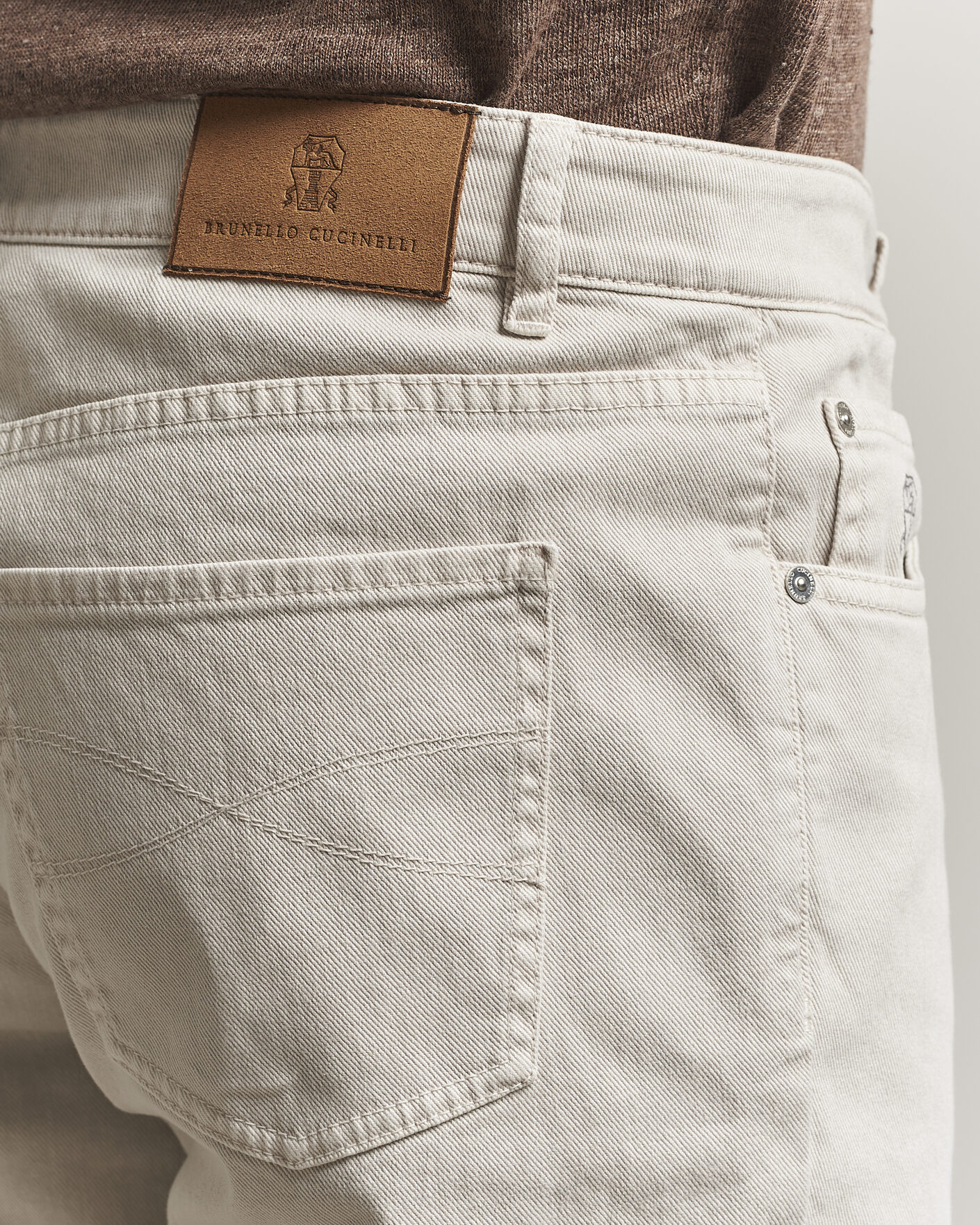 Herren | Hosen | Brunello Cucinelli | Traditional Fit Bull Denim Pants Light Beige