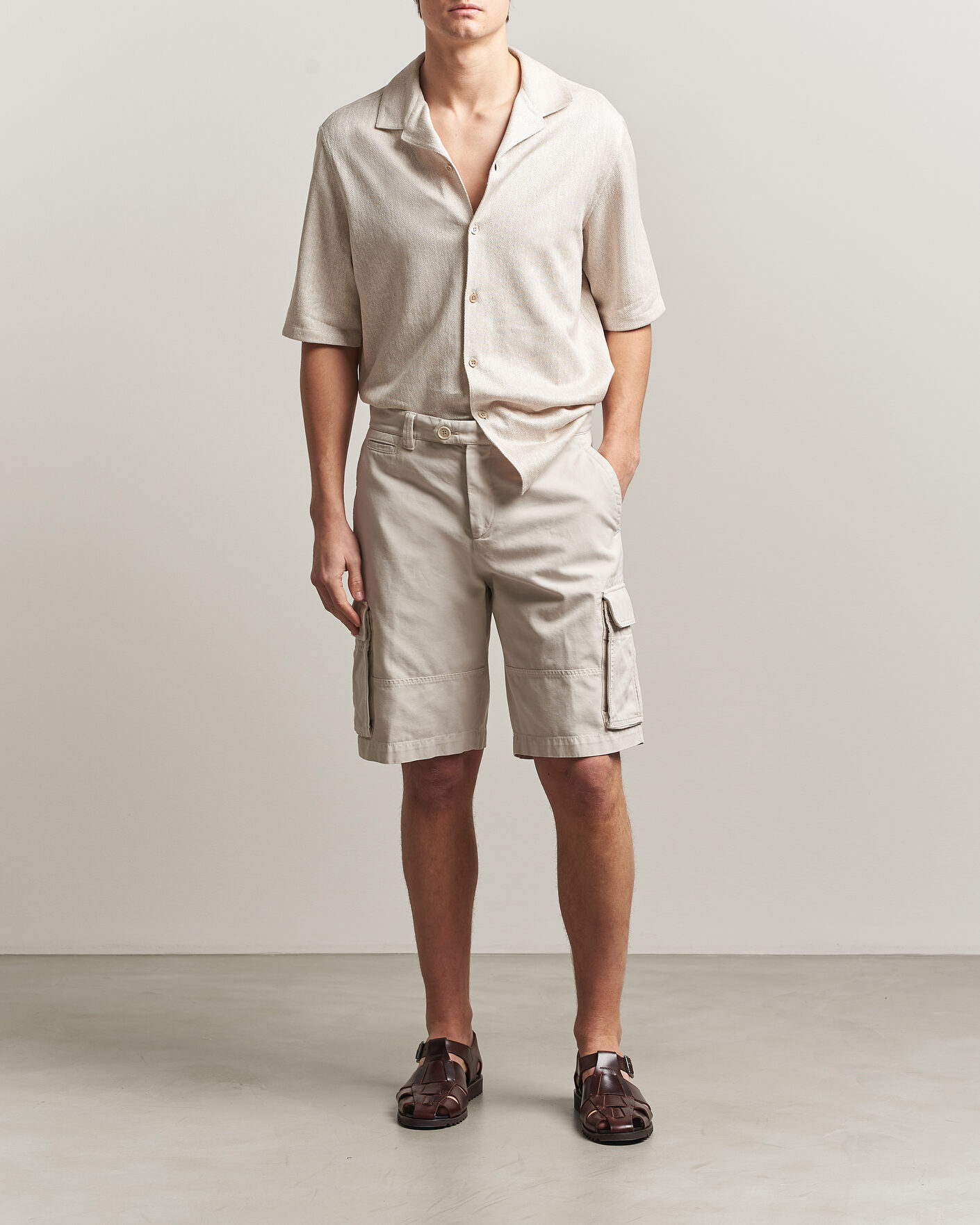 Herren | Shorts | Brunello Cucinelli | Cotton Cargo Shorts Light Beige