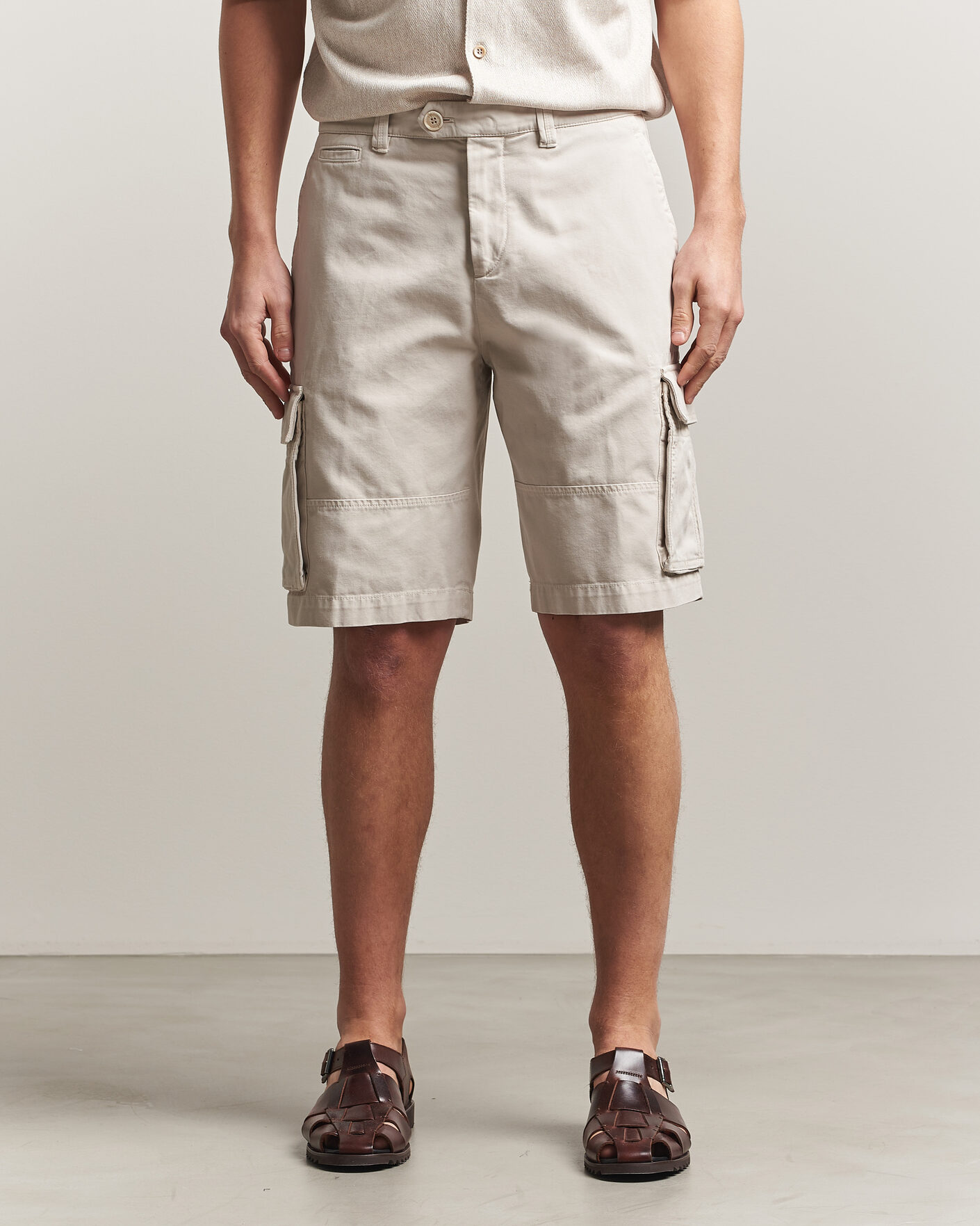 Herren | Shorts | Brunello Cucinelli | Cotton Cargo Shorts Light Beige
