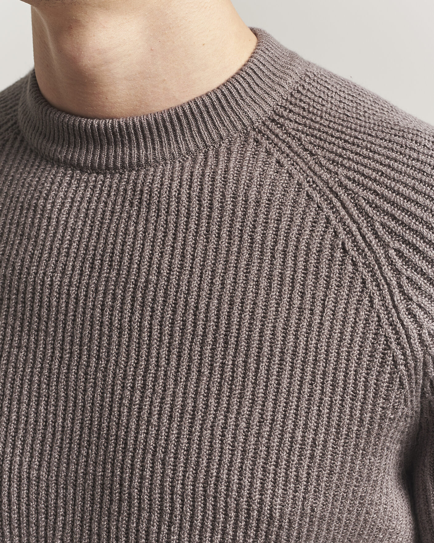 Herren | Pullover | Brunello Cucinelli | Heavy Cotton Rib Sweater Light Brown