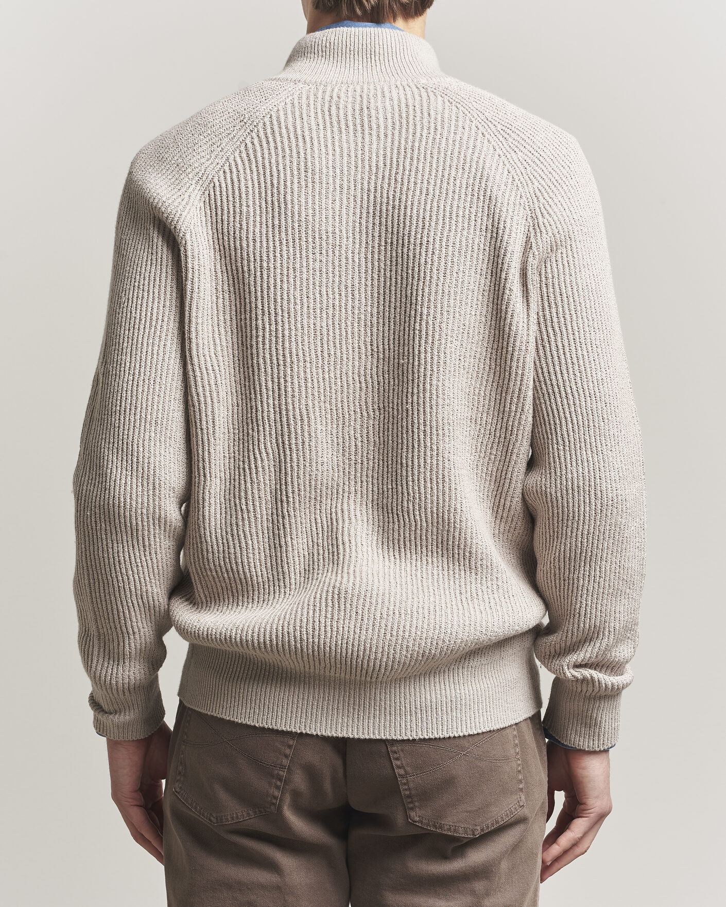 Herren | Pullover | Brunello Cucinelli | Heavy Cotton Rib Zip Cardigan Beige