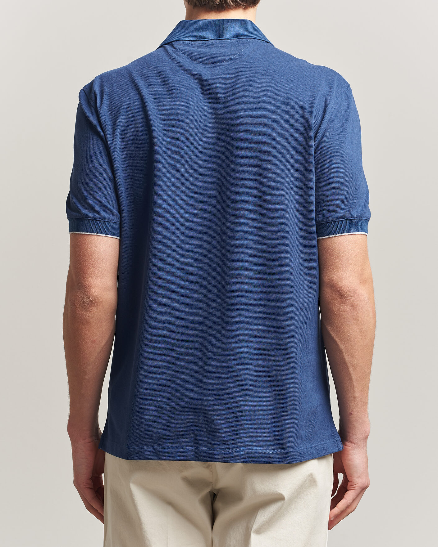 Herren | Poloshirts | Brunello Cucinelli | Short Sleeve Logo Polo Blue