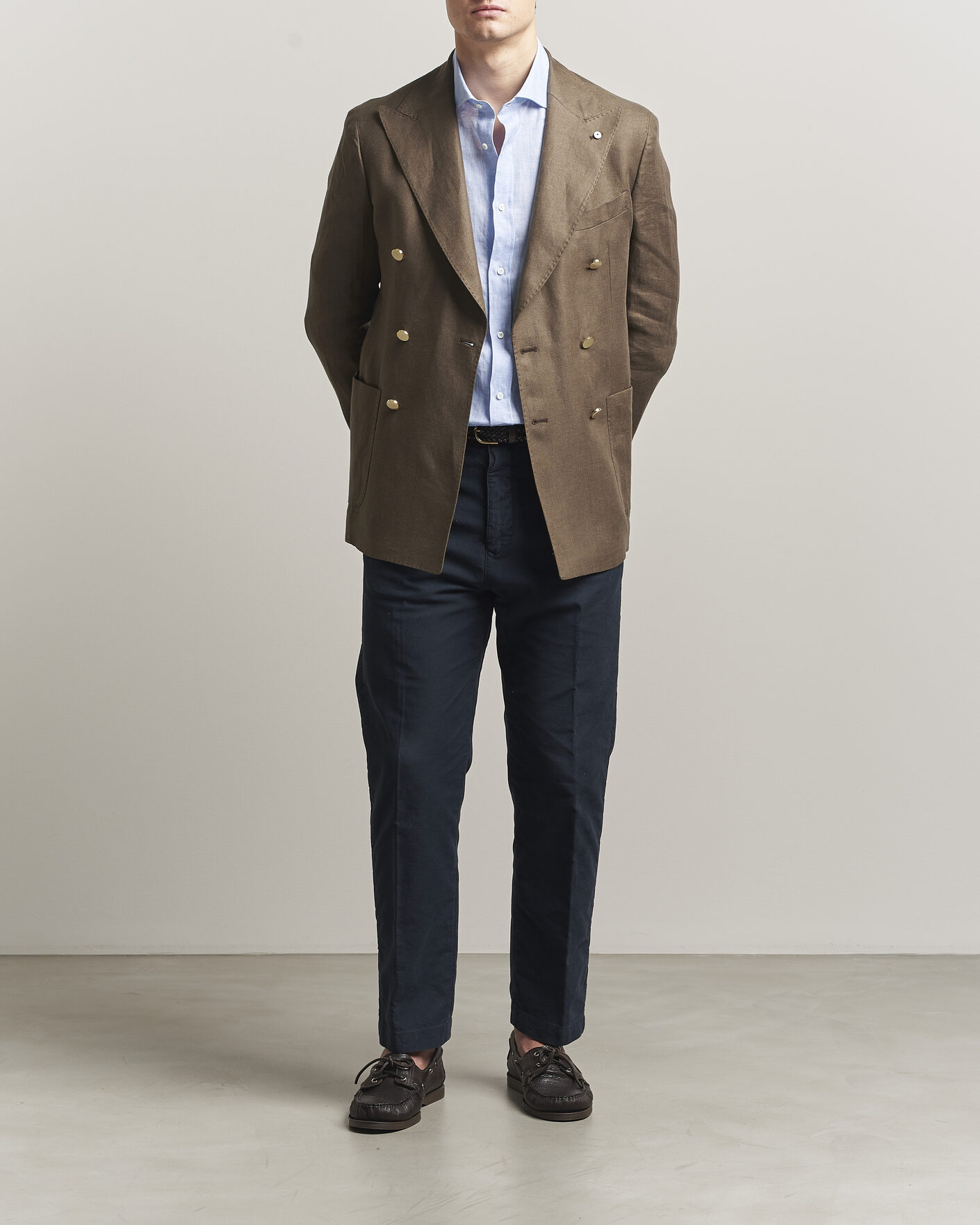 Herren | Hemden | Brunello Cucinelli | Easy Fit Linen Shirt Light Blue