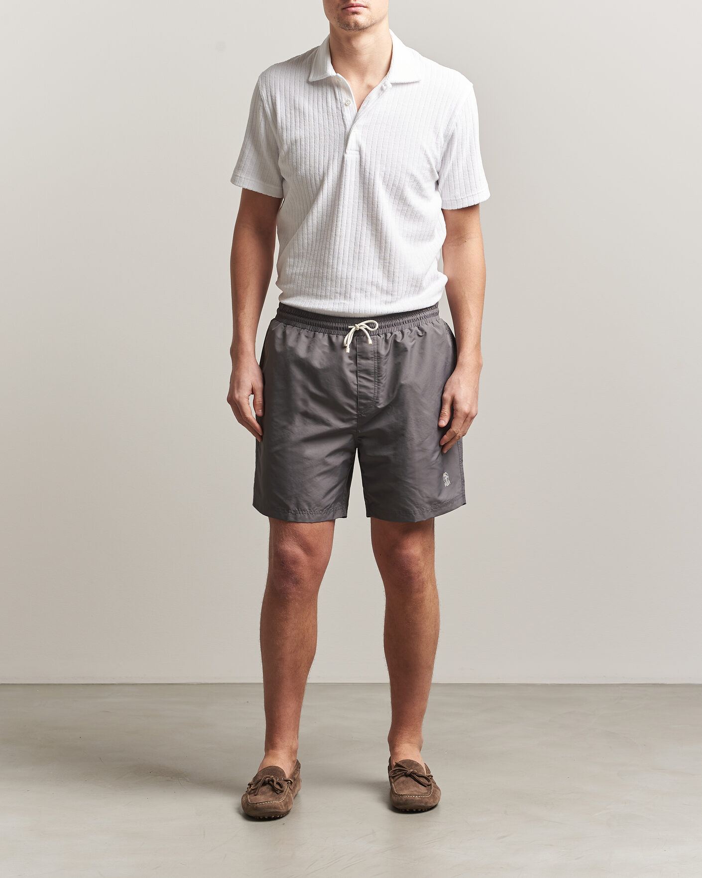Herren | Badehosen | Brunello Cucinelli | Nylon Swim Trunks Grey
