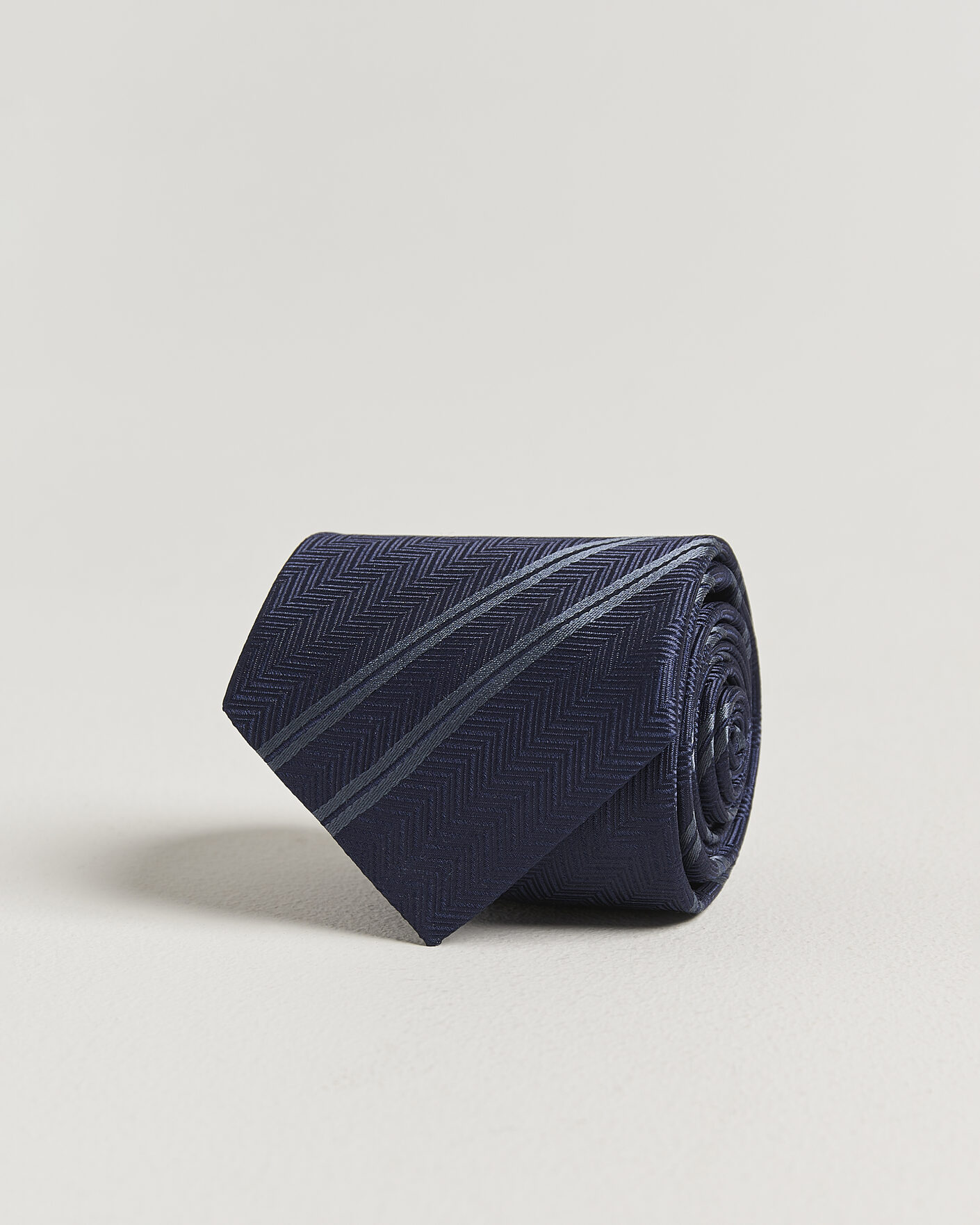 Herren | Krawatten | Brunello Cucinelli | Regimental Stripe Silk Tie Navy