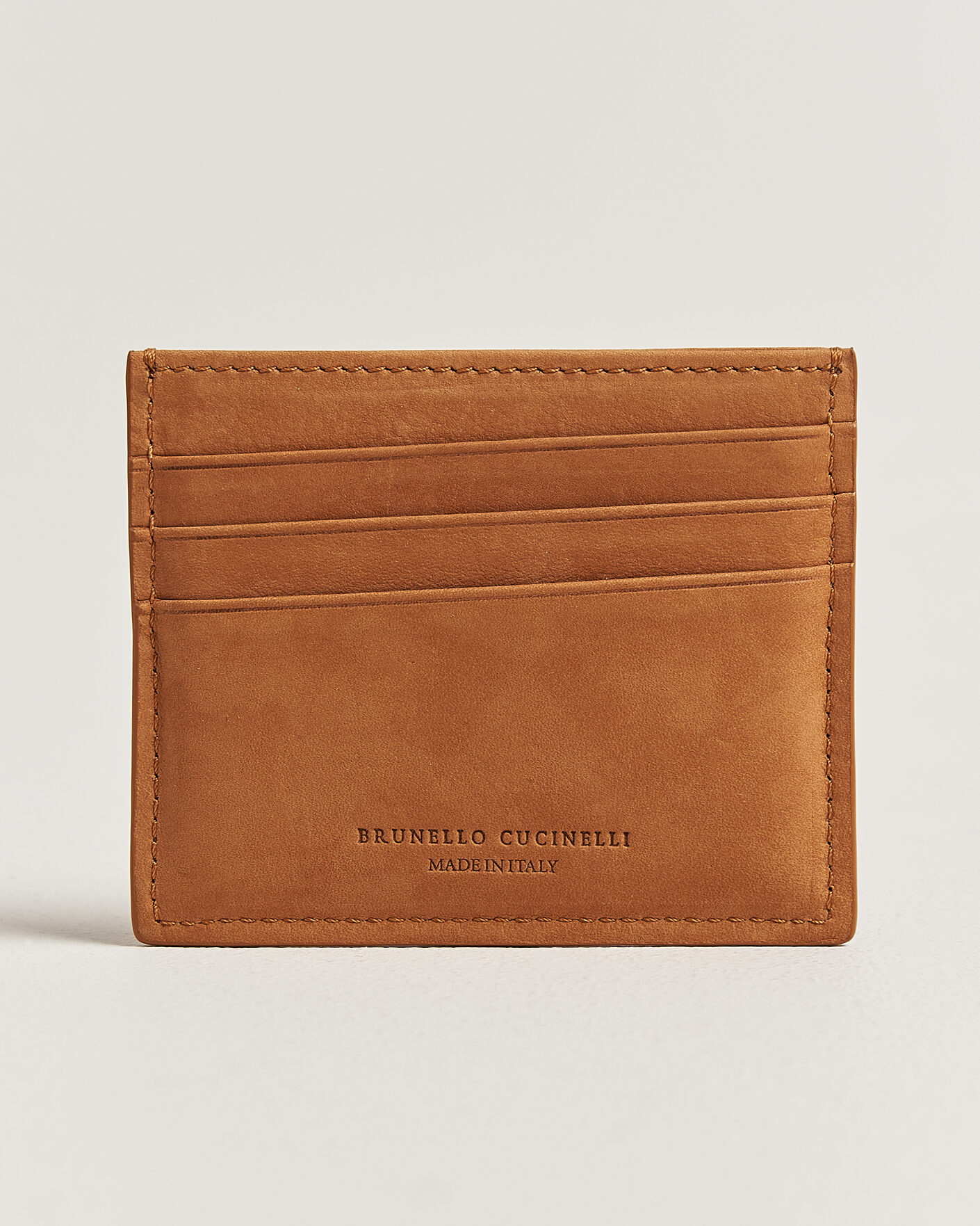 Herren | Geldbörsen | Brunello Cucinelli | Nubuck Wallet Card Holder Cognac