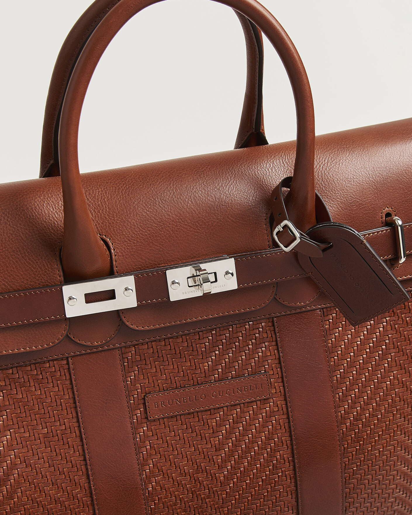 Herren | Taschen | Brunello Cucinelli | Woven Leather Duffle Bag Burnished Calf