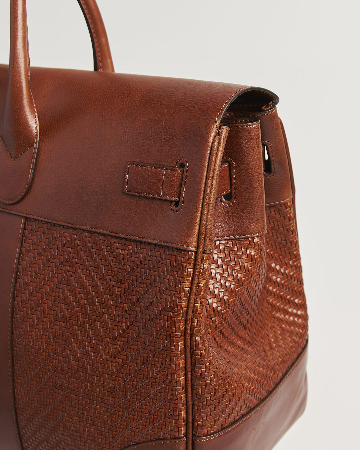 Herren | Taschen | Brunello Cucinelli | Woven Leather Duffle Bag Burnished Calf