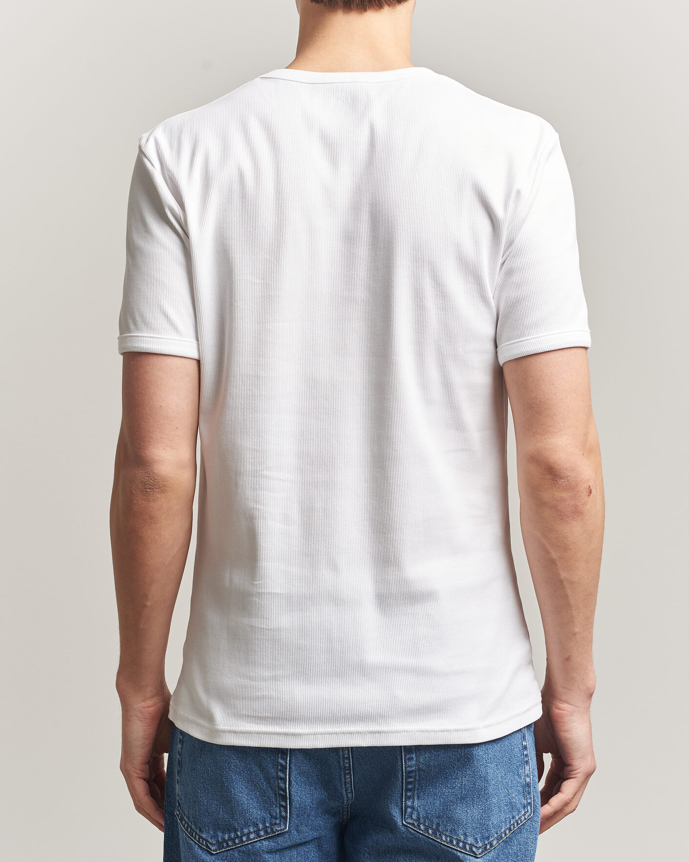 Herren | T-Shirts | Bread & Boxers | Ribbed Crew Neck T-Shirt White