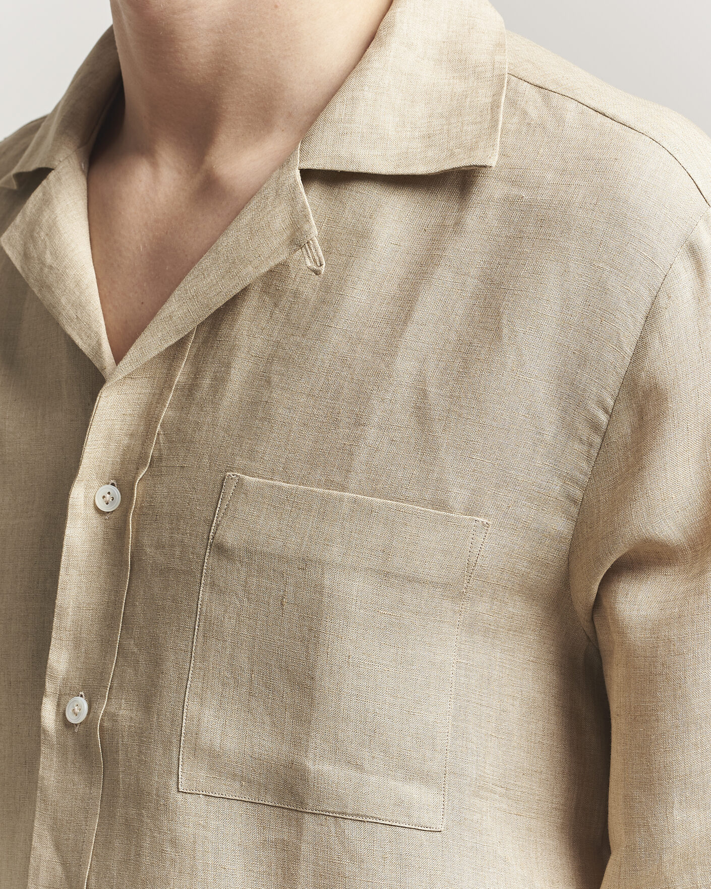 Herren | Hemden | Lardini | Paul Linen Resort Shirt Beige