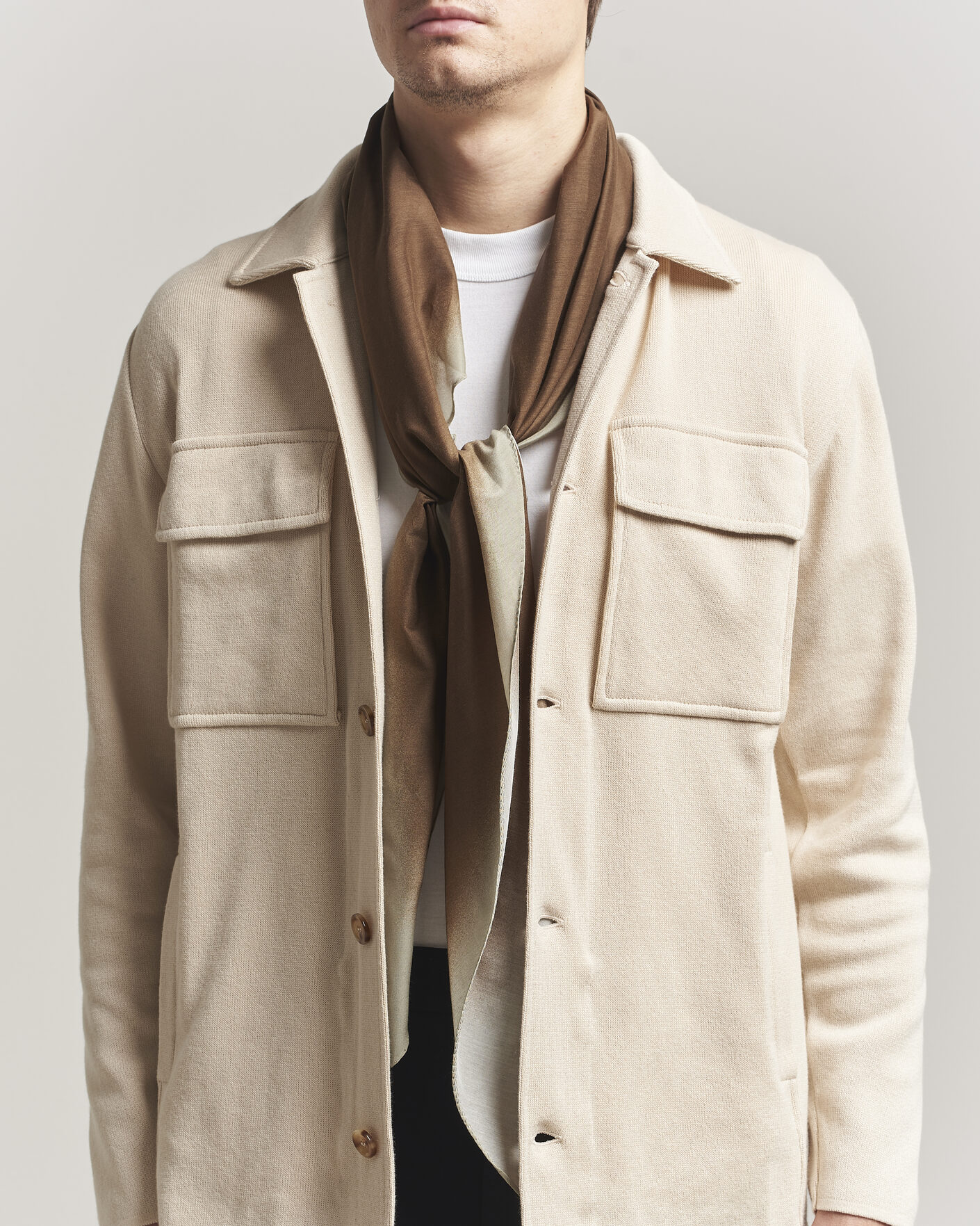 Herren | Tücher | Lardini | Cotton/Silk Scarf Brown