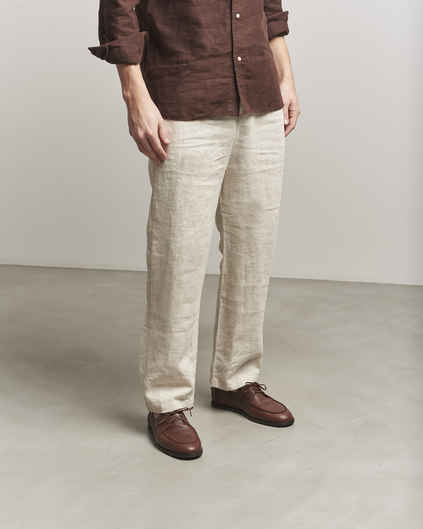 Herren | Segelschuhe | Lardini | Orfeo Leather Boat Shoe Brown