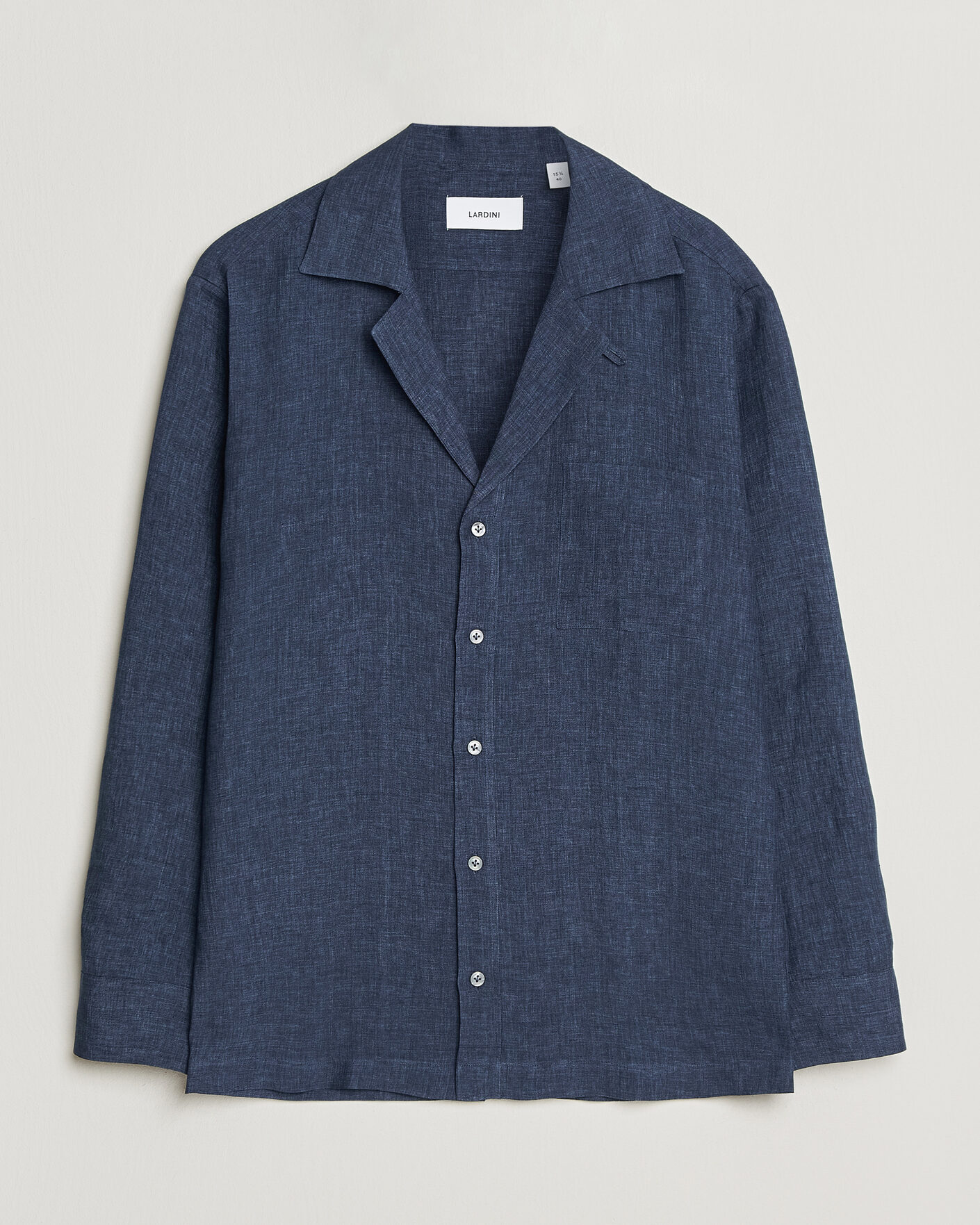 Herren | Hemden | Lardini | Paul Linen Resort Shirt Dark Blue