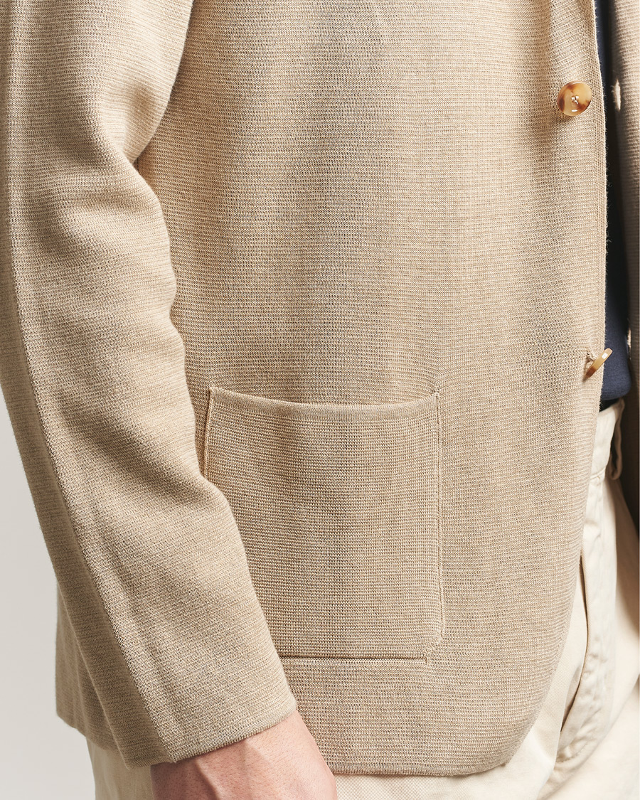 Herren | Sakkos | Lardini | Knitted Cotton Blazer Beige