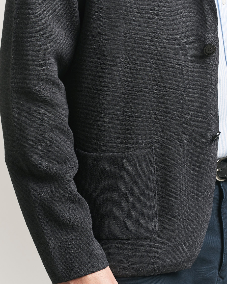 Herren | Sakkos | Lardini | Knitted Cotton Blazer Grey