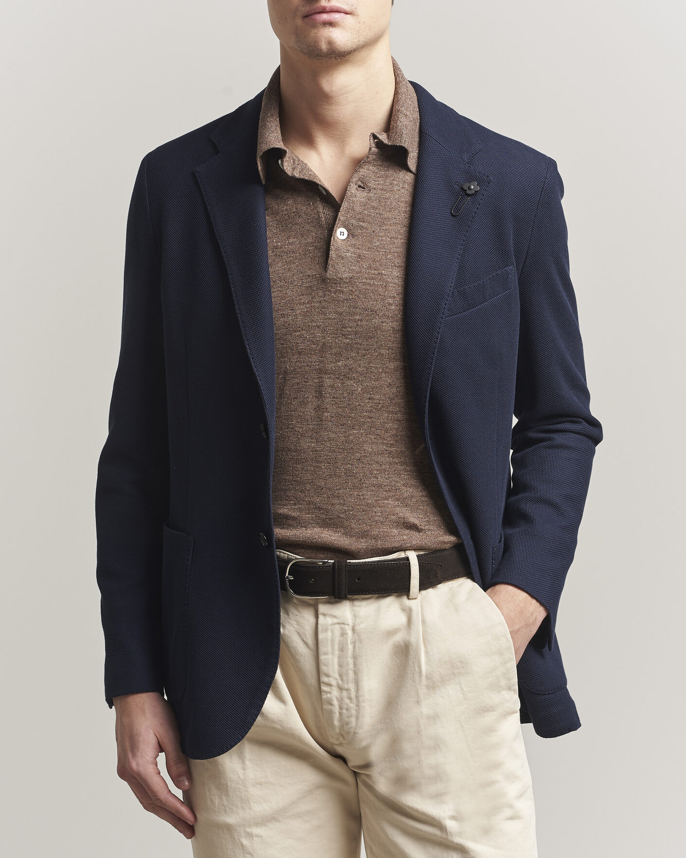 Herren | Sakkos | Lardini | Loro Piana Jersey Piquet Cotton Blazer Navy