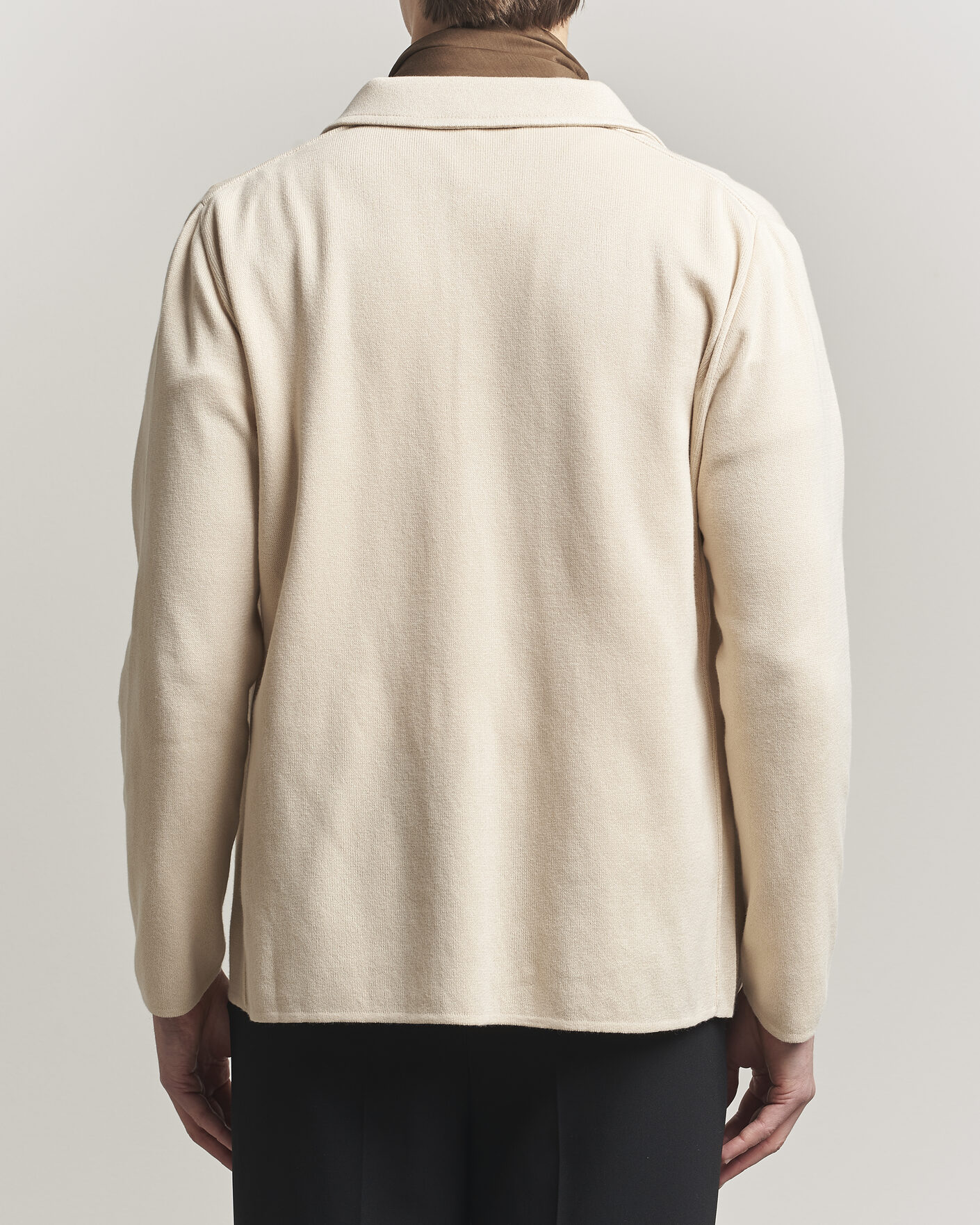 Herren | Sakkos | Lardini | Knitted Cotton Pocket Shirt Jacket Beige