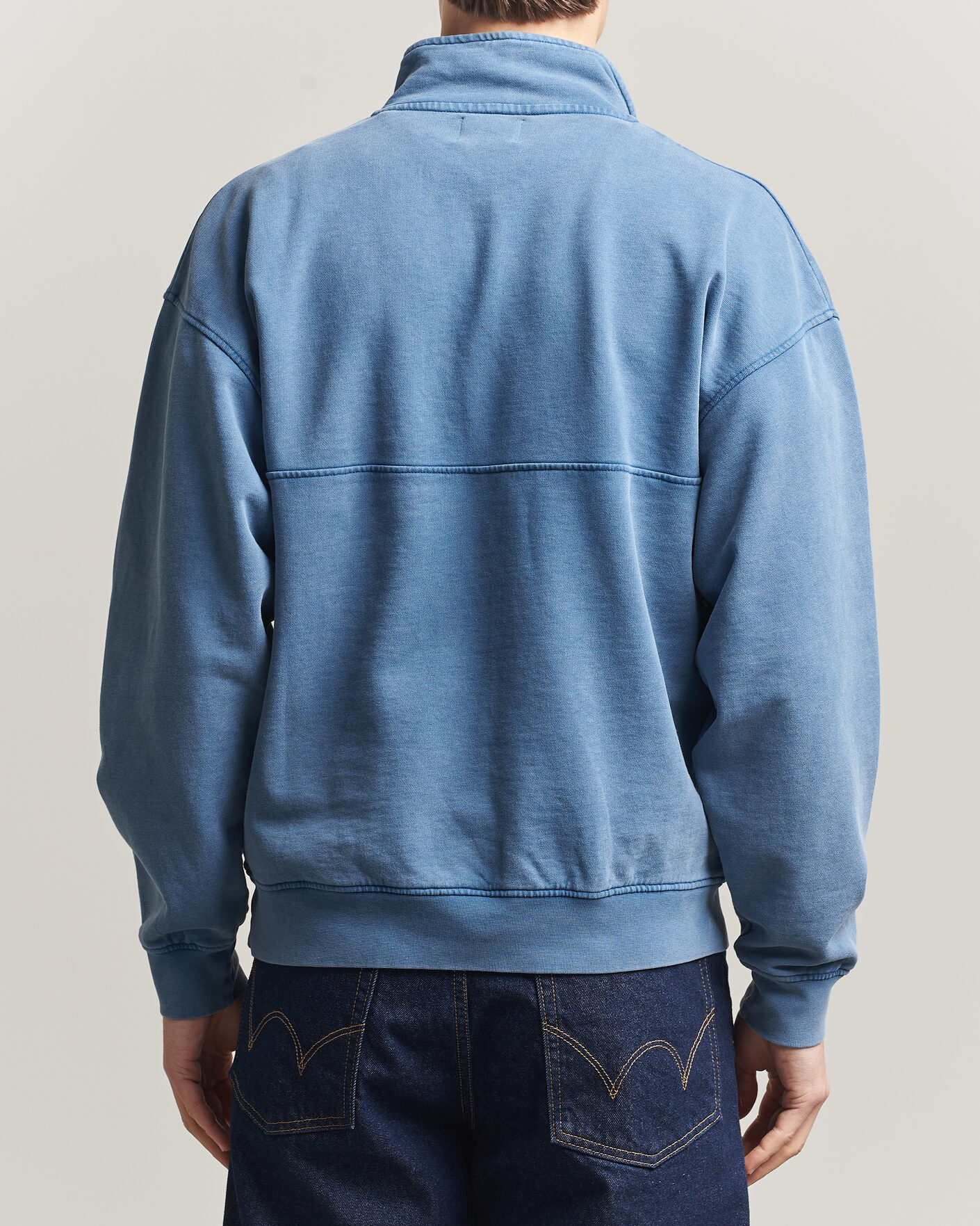 Herren | Pullover | Colorful Standard | Classic Organic Half-Zip Faded Indigo