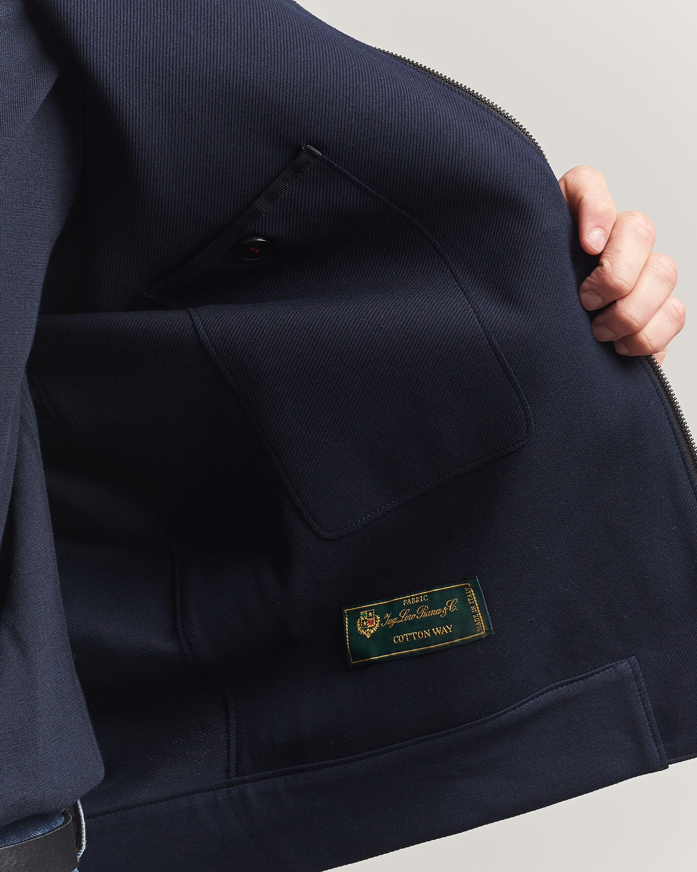 Herren | Jacken | Harris Wharf London | Loro Piana Cavalry Twill Harrington Jacket Navy Blue