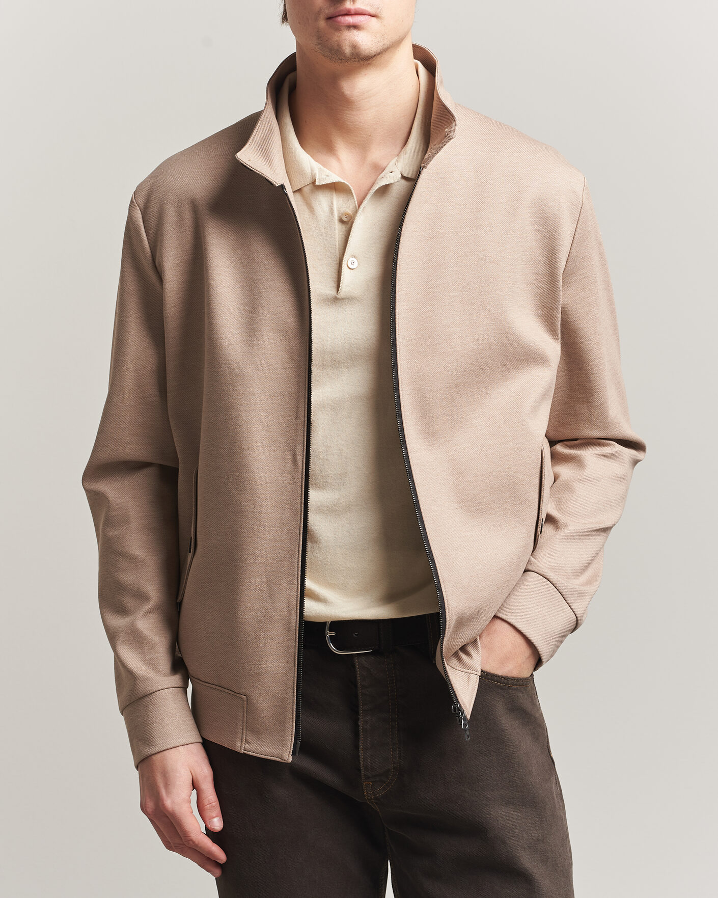 Herren | Jacken | Harris Wharf London | Loro Piana Cavalry Twill Harrington Jacket Oat