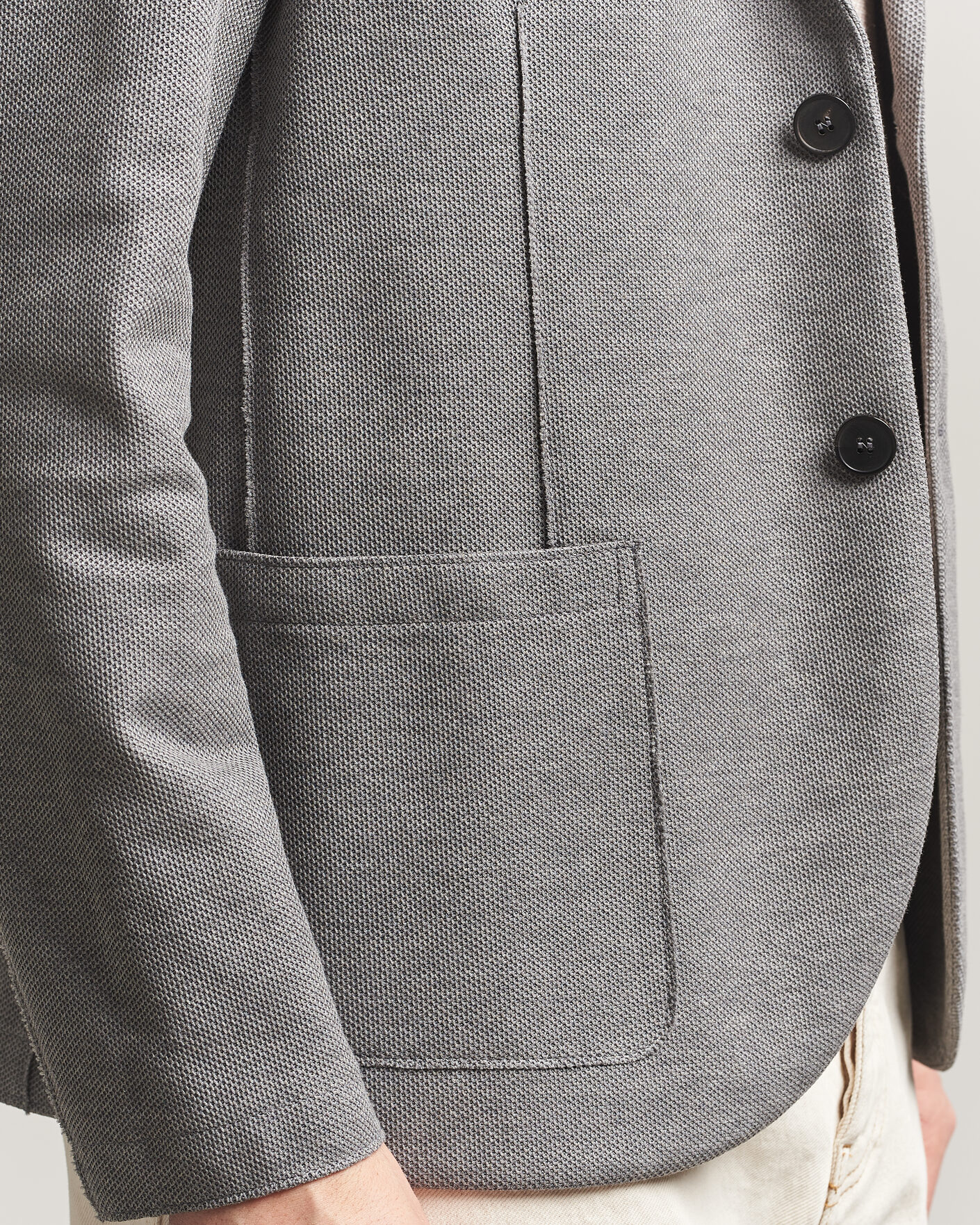 Herren | Sakkos | Harris Wharf London | Loro Piana Honey Comb Blazer Light Grey