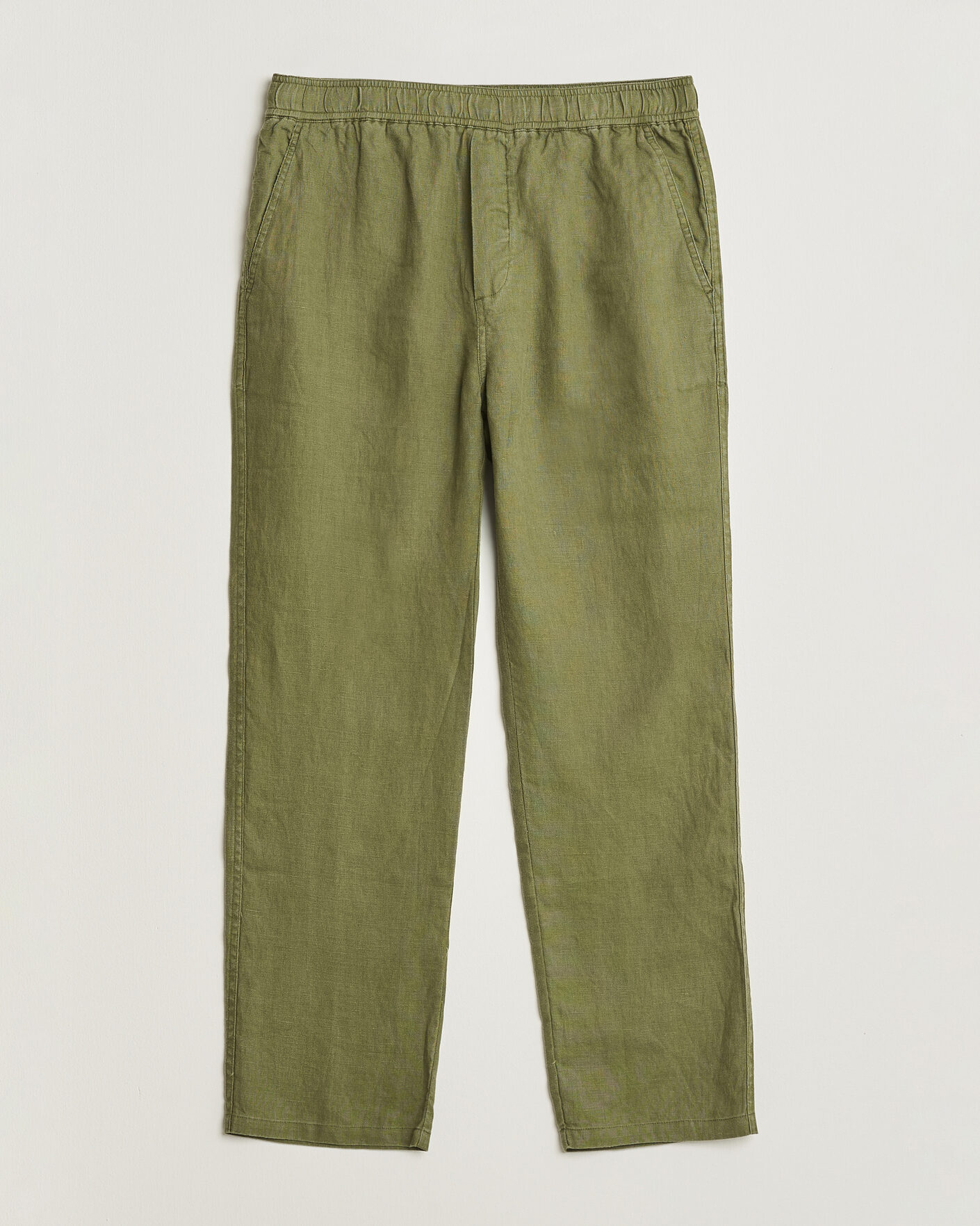 Herren | Hosen | Samsøe Samsøe | Jabari Linen Drawstring Trousers Burnt Olive