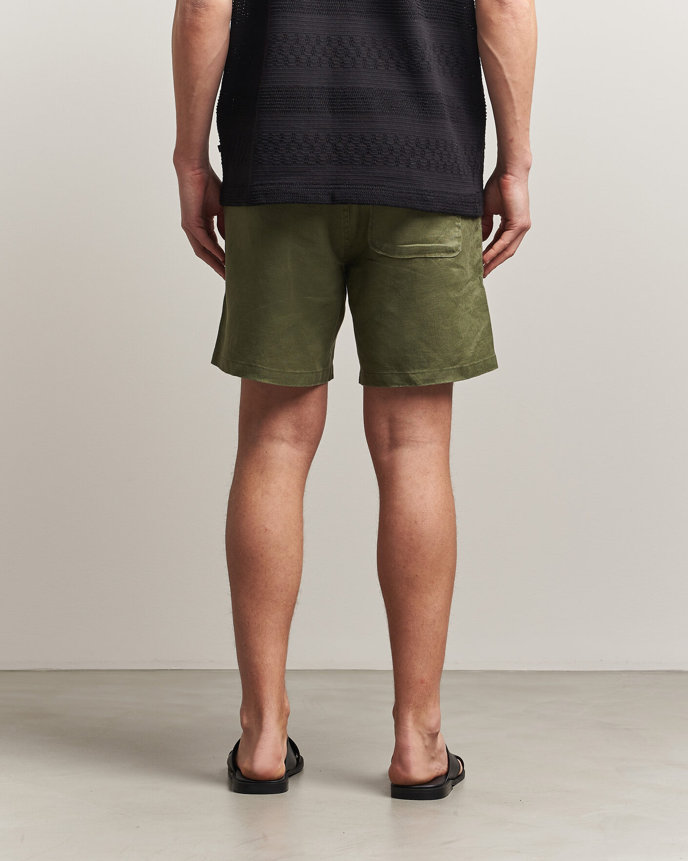 Herren | Shorts | Samsøe Samsøe | Jabari Linen Drawstring Shorts Burnt Olive