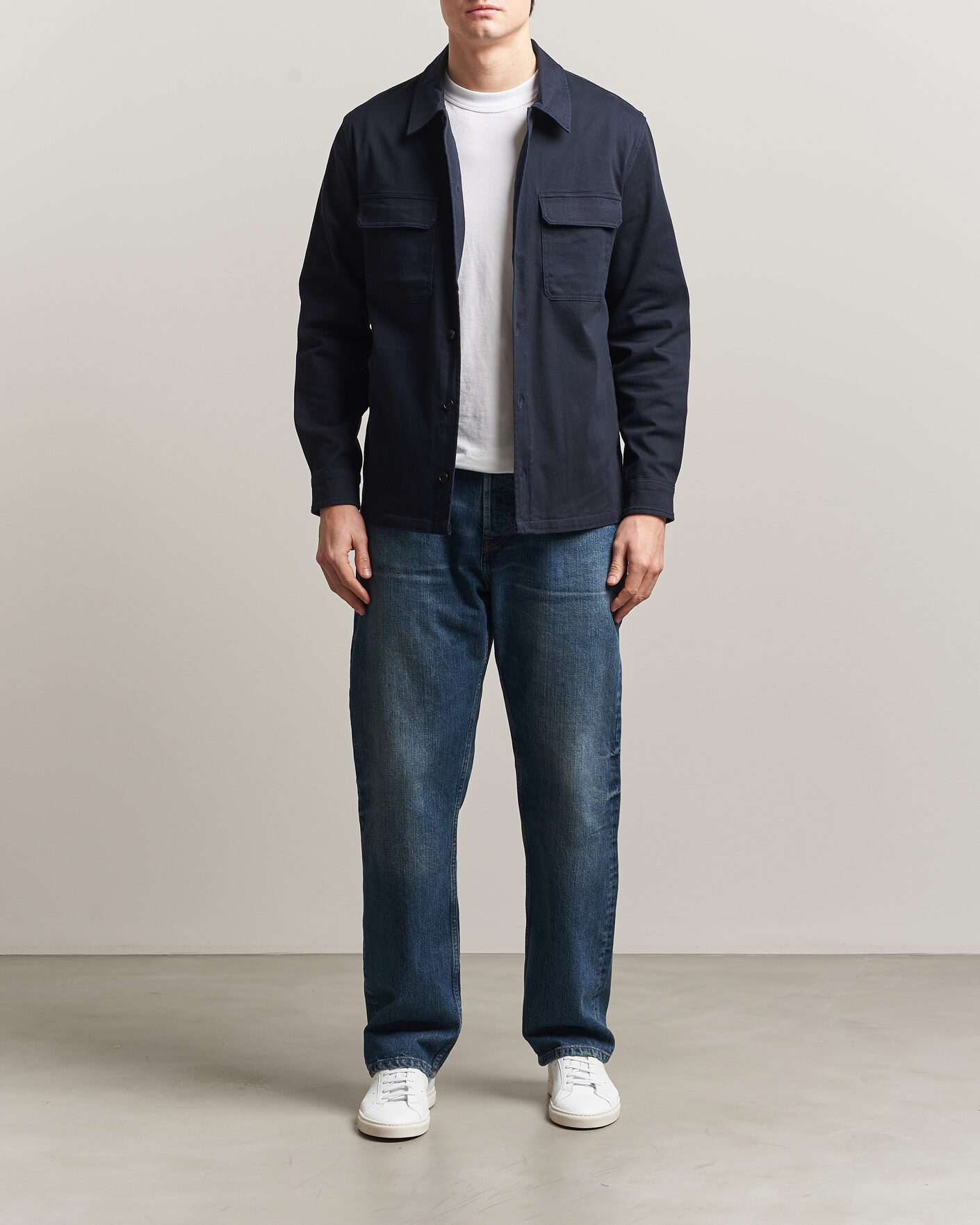 Herren | Hemden | Samsøe Samsøe | Taka Cotton Overshirt Salute Navy