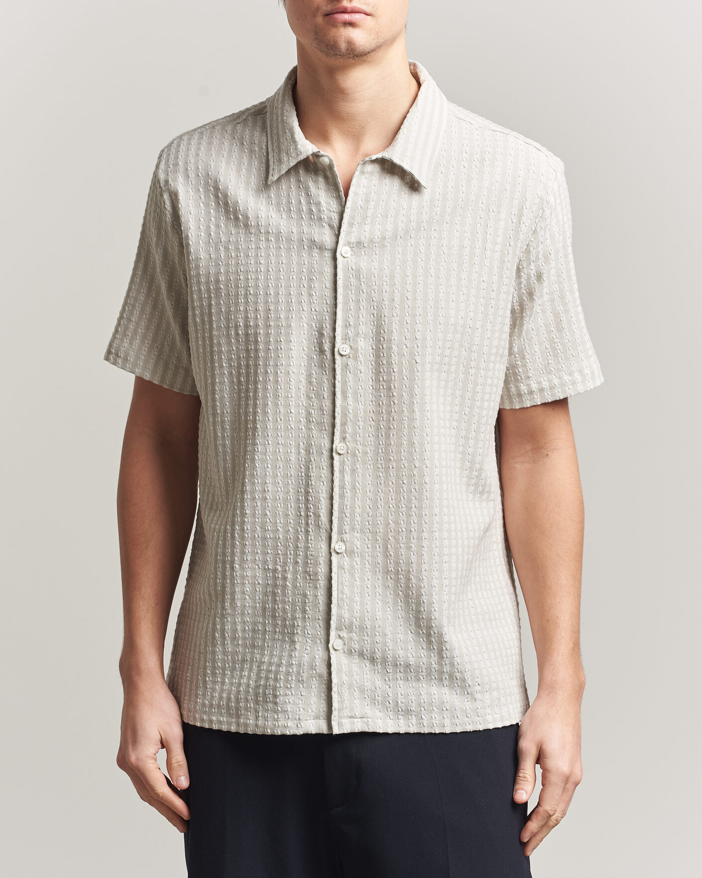 Herren | Hemden | Samsøe Samsøe | Avan Structured Short Sleeve Shirt Moonstruck