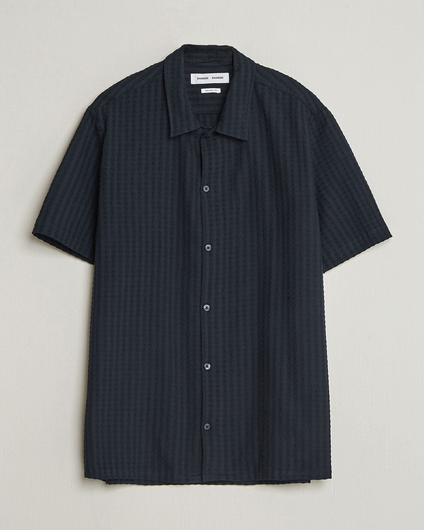 Herren | Hemden | Samsøe Samsøe | Avan Structured Short Sleeve Shirt Salute Navy