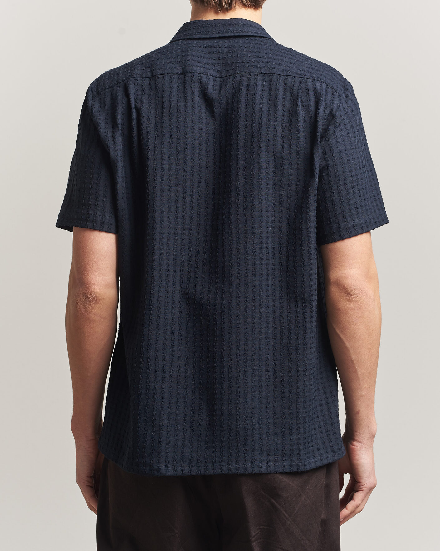 Herren | Hemden | Samsøe Samsøe | Avan Structured Short Sleeve Shirt Salute Navy