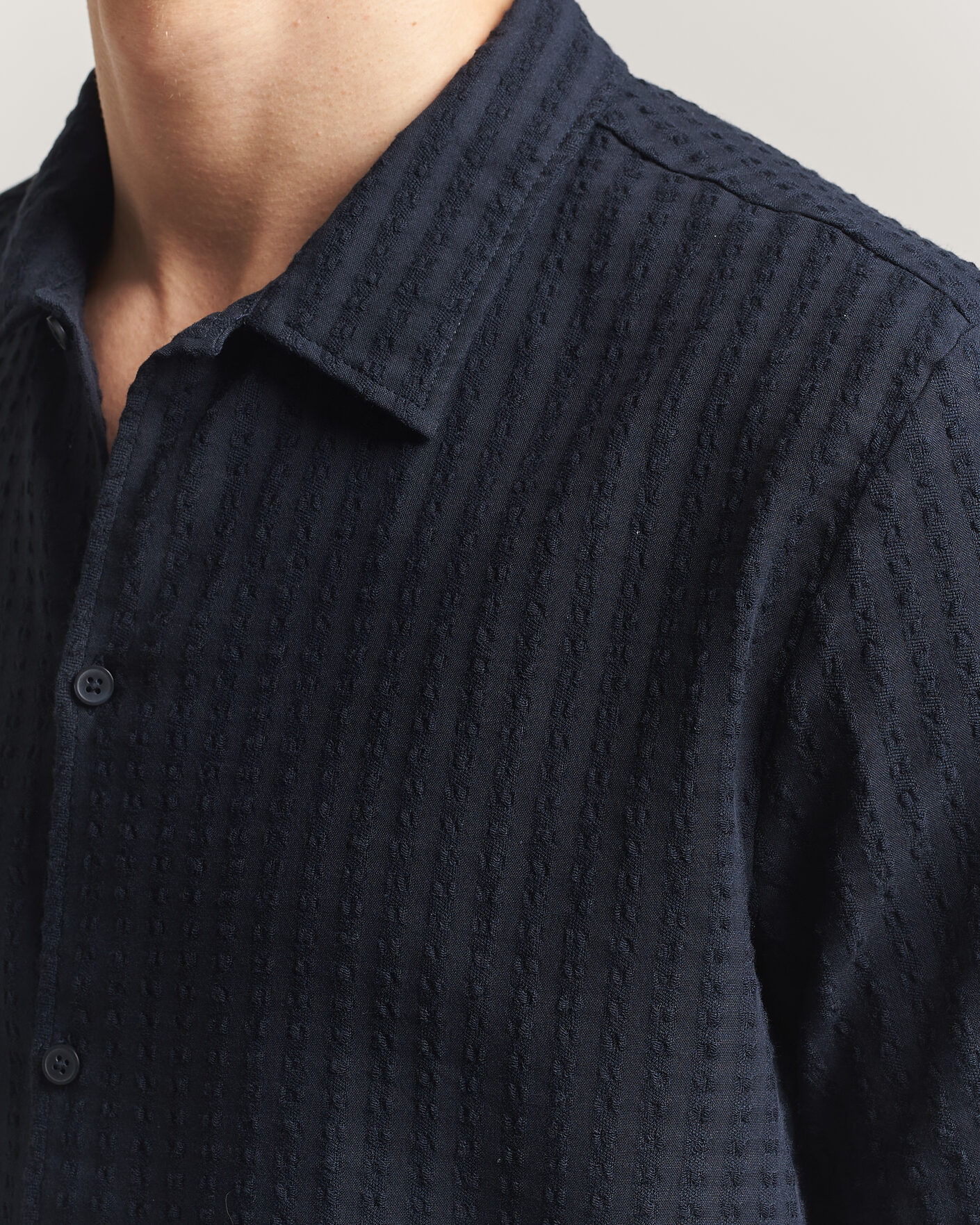 Herren | Hemden | Samsøe Samsøe | Avan Structured Short Sleeve Shirt Salute Navy