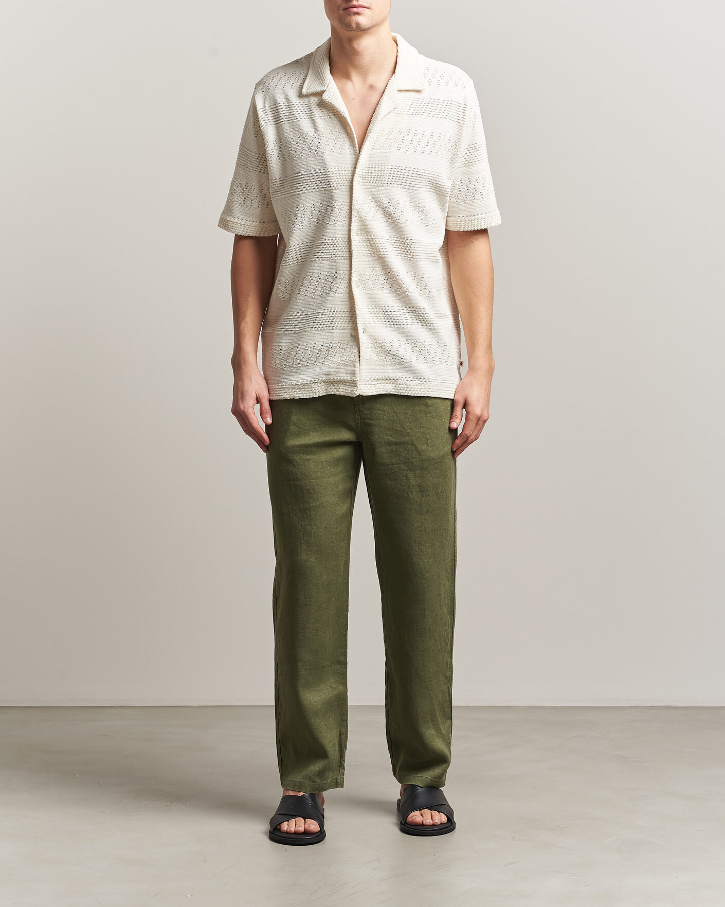 Herren | Hemden | Samsøe Samsøe | Martin Knitted Short Sleeve Shirt Clear Cream