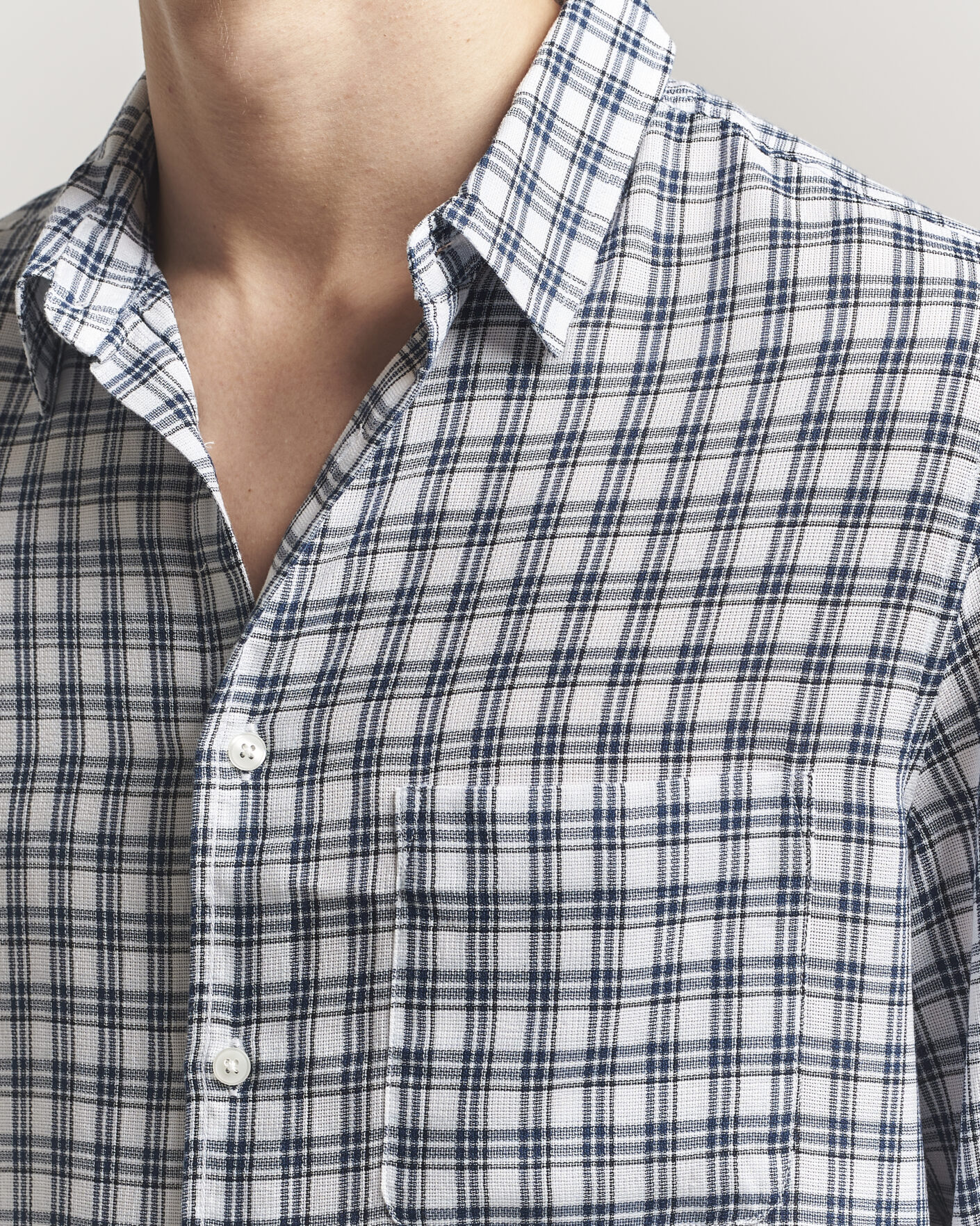 Herren | Hemden | Samsøe Samsøe | Ryan Tencel Checked Shirt Blue