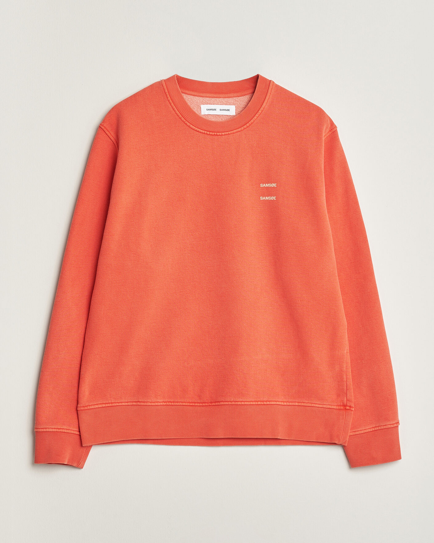 Herren | Pullover | Samsøe Samsøe | Joel Washed Organic Cotton Sweatshirt Aurora Red