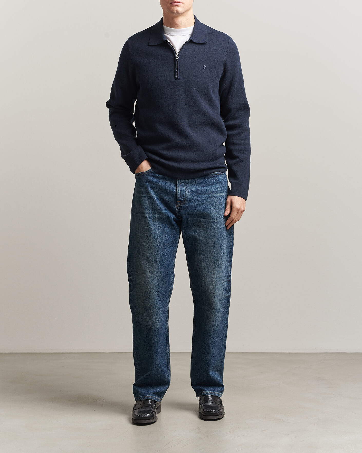 Herren | Pullover | Samsøe Samsøe | Guna Half Zip Salute Navy