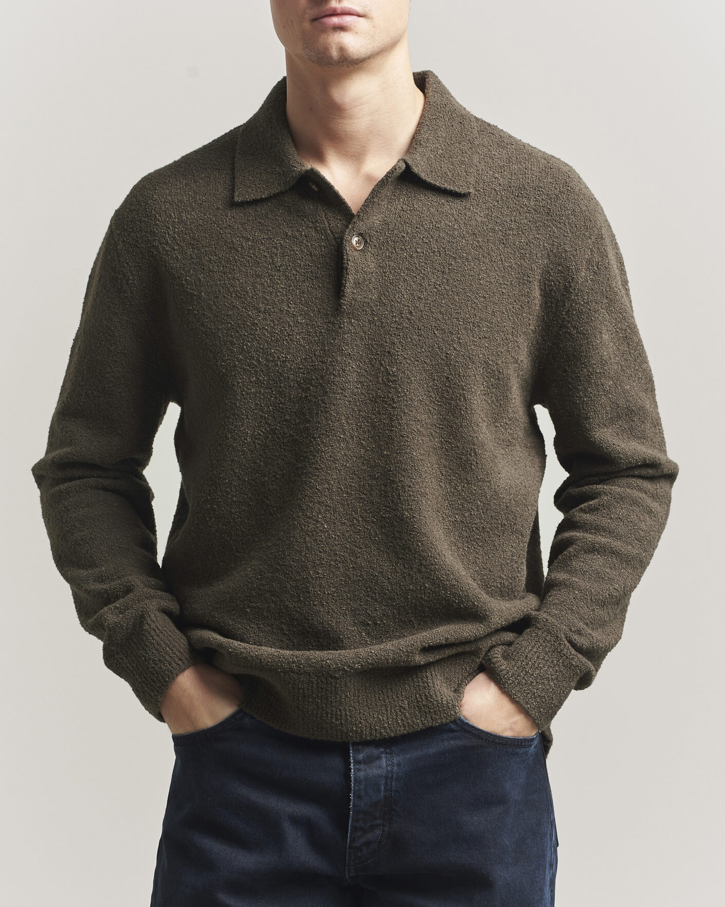 Herren | Pullover | Samsøe Samsøe | Nino Knitted Polo Black Olive