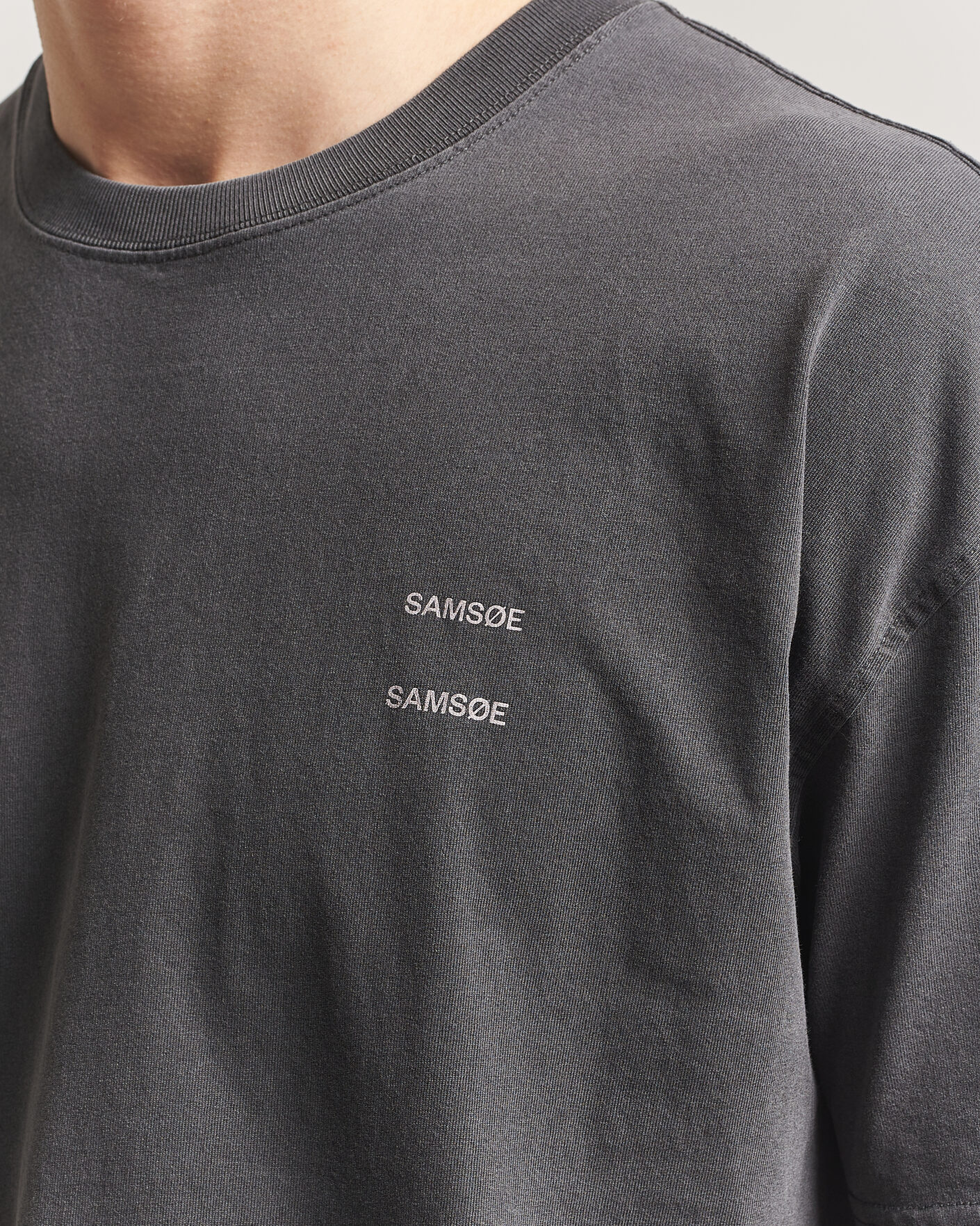 Herren | T-Shirts | Samsøe Samsøe | Joel Washed Organic Cotton T-Shirt Black