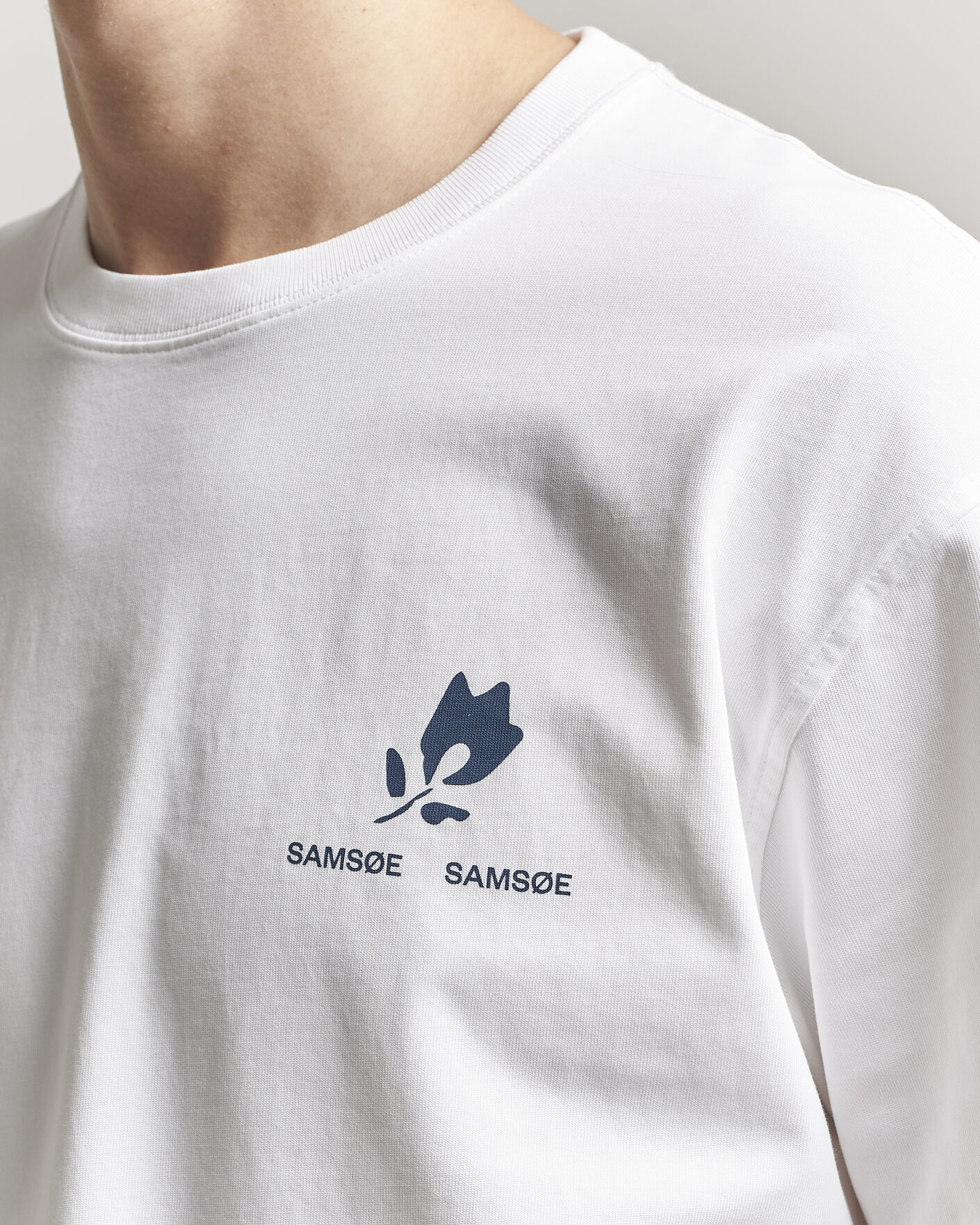 Herren | T-Shirts | Samsøe Samsøe | Cohen Printed Crew Neck T-Shirt White