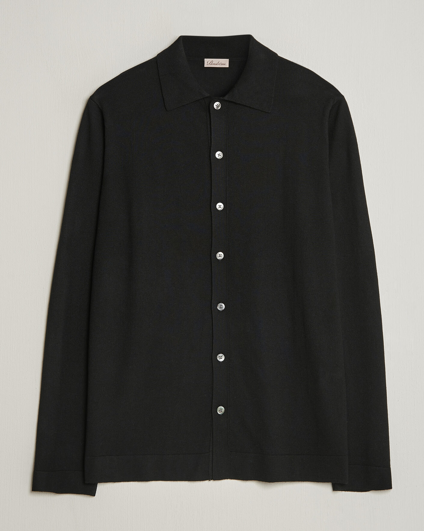 Herren | Pullover | Stenströms | Silk/Cashmere Cardigan Black