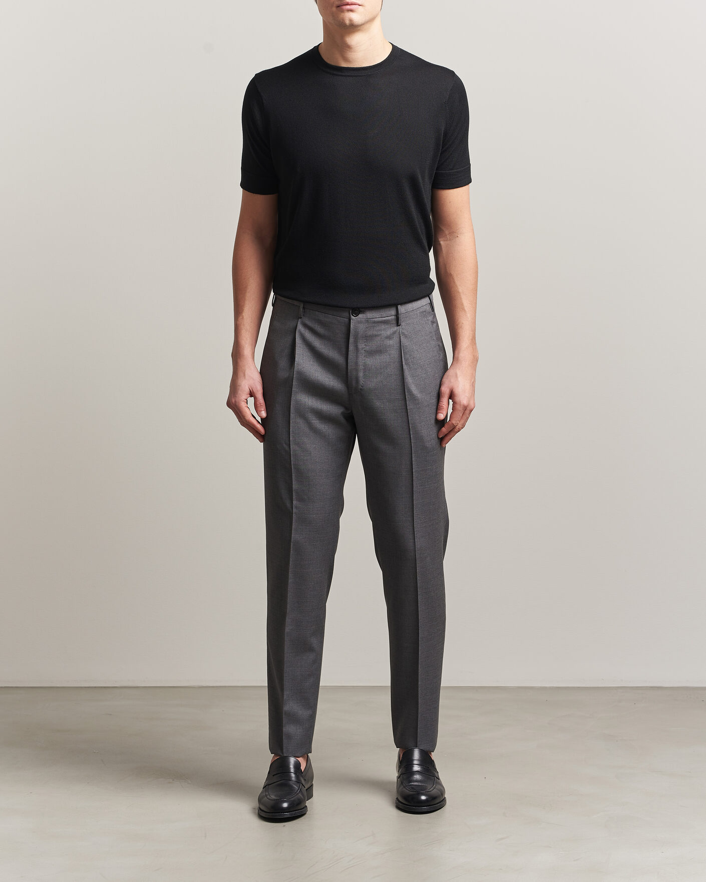 Herren | T-Shirts | Stenströms | Silk/Cashmere T-Shirt Black