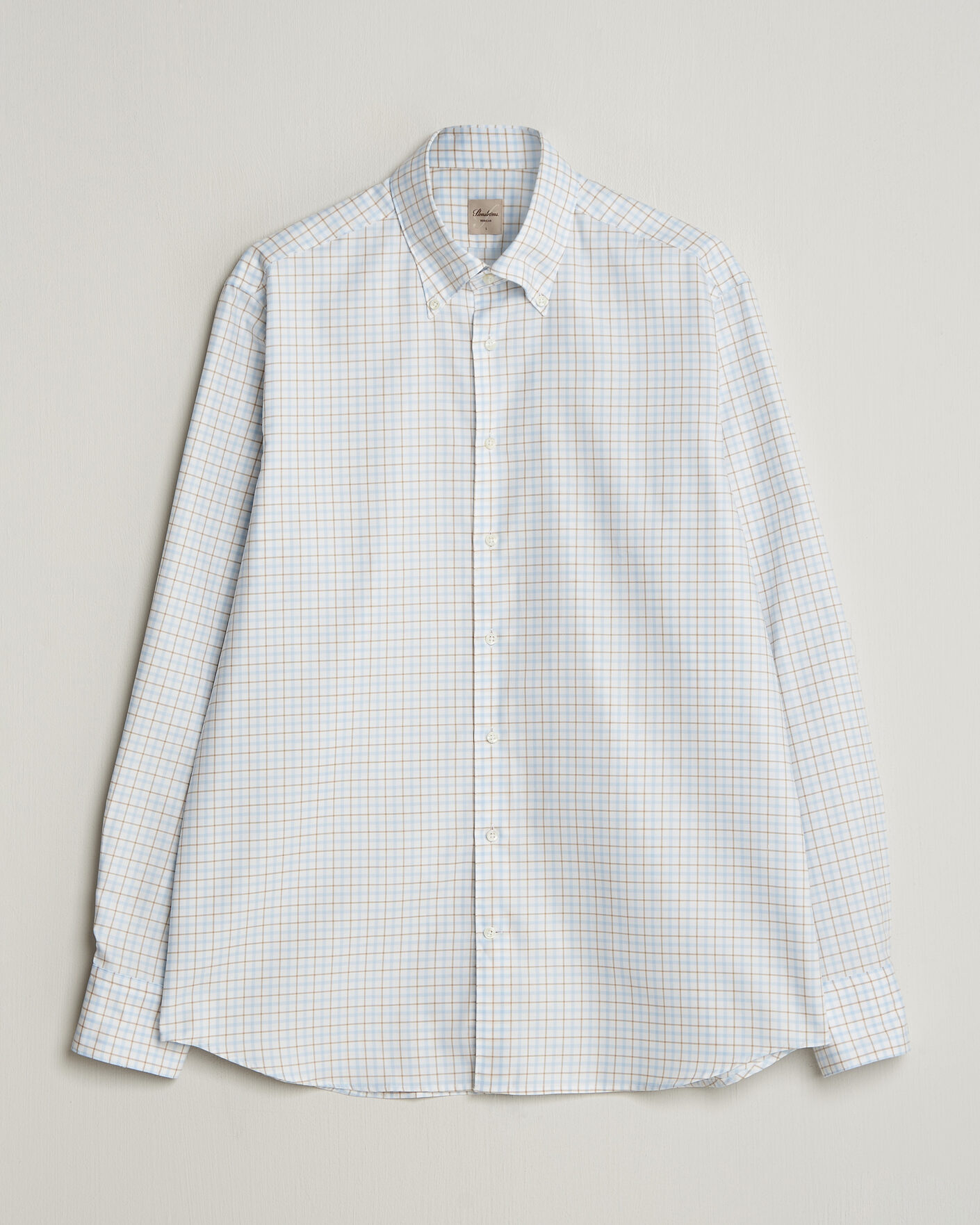 Herren | Hemden | Stenströms | Regular Fit Checked Oxford Shirt Blue
