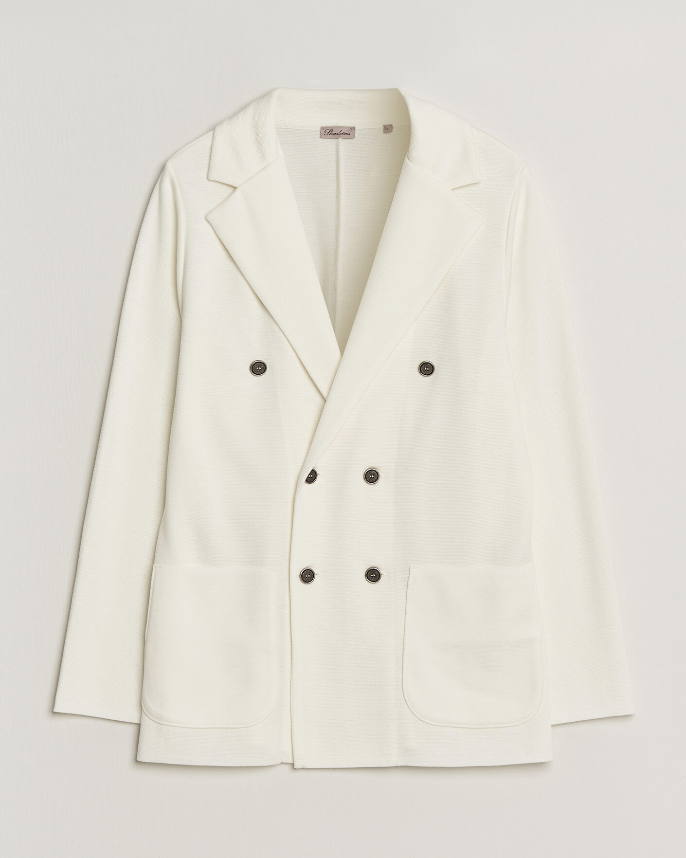 Herren | Sakkos | Stenströms | Milano Knitted DB Textured Blazer White